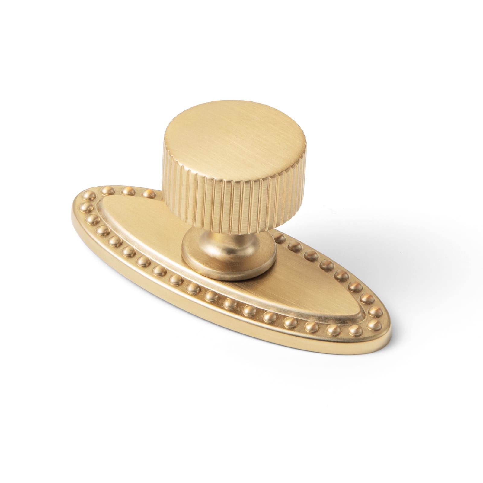 Goo-Ki Champagne Bronze / D / Knob 2 Pack Striped Cabinet Pull Retro Brass Cabinet Handles Knobs with Back Plate