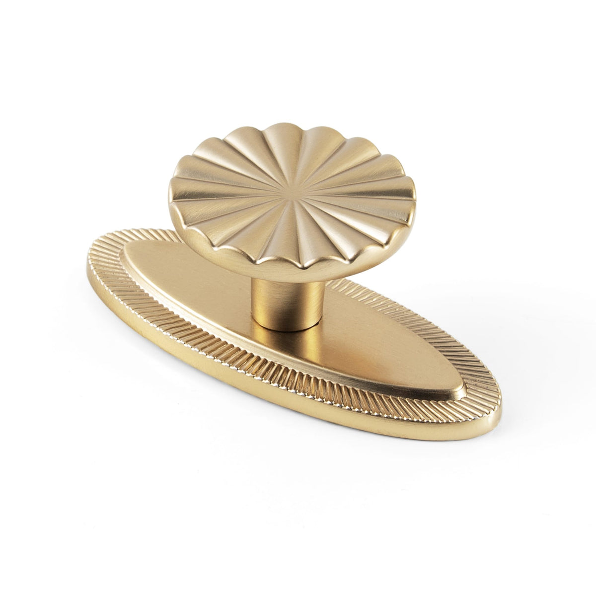 Goo-Ki Champagne Bronze / E / 6 Pack Vintage Sunburst Zinc Alloy Drawer Knob, Ornate Fluted Cabinet Knob with Multiple Backplate Styles