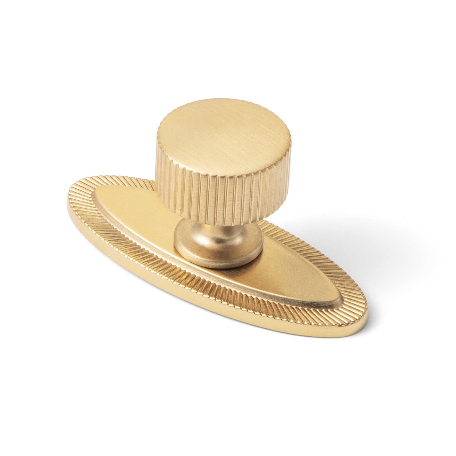 Goo-Ki Champagne Bronze / E / Knob 2 Pack Striped Cabinet Pull Retro Brass Cabinet Handles Knobs with Back Plate