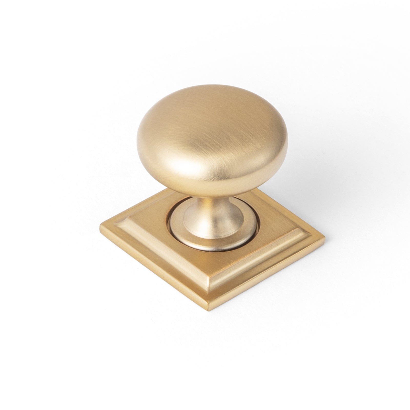 Goo-Ki Champagne Bronze / F32 / Standard 6 Pack Antique Brass Zinc Alloy Cabinet Knob with Back Plate Single Hole Center Cabinet Hardware for Bedroom Kitchen