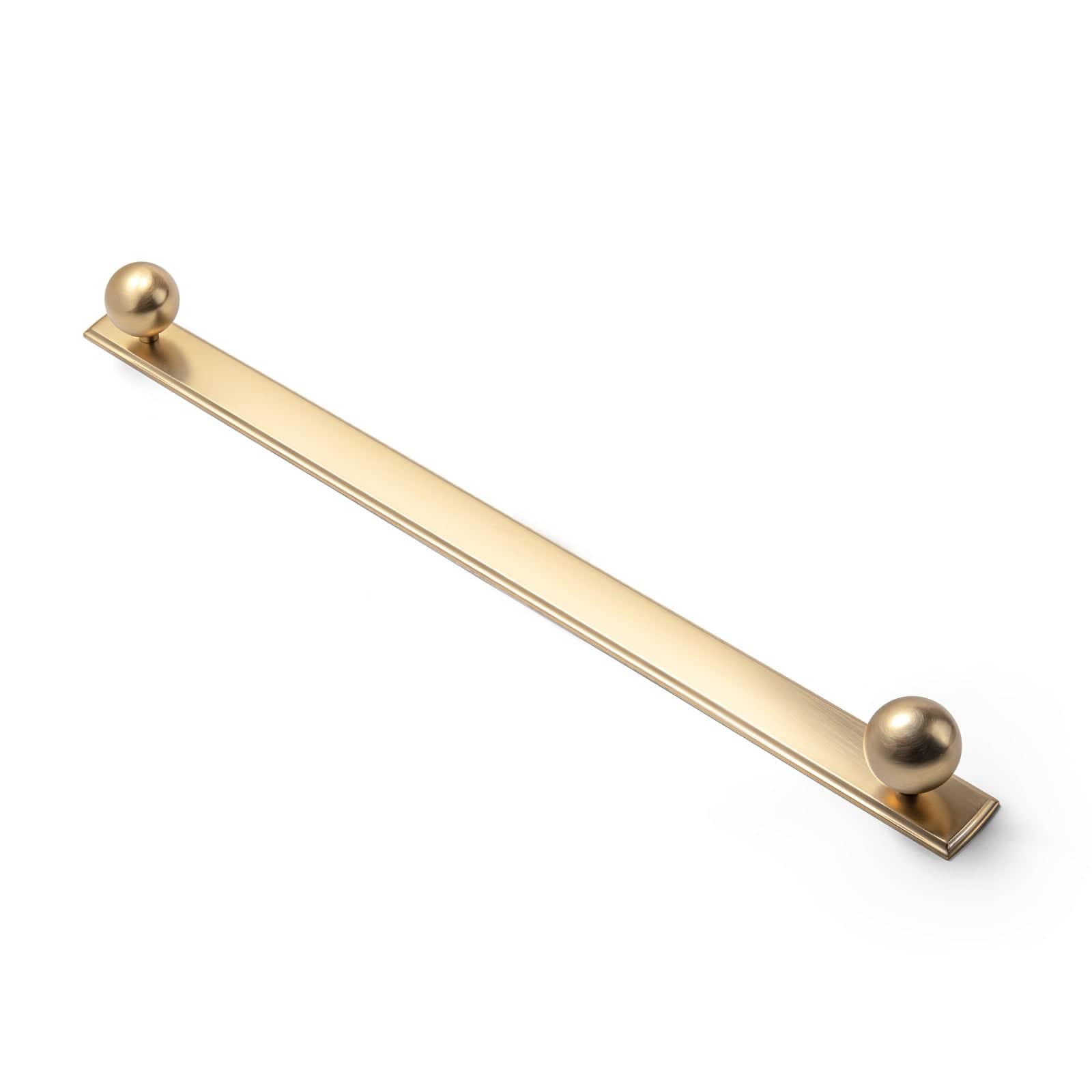 Goo-Ki Champagne Bronze / G011 / 12.6'' Hole Center - 2 Pack Round Cabinet Knobs with Back Plate Zinc Alloy Cabinet Handle with Long Back Plate