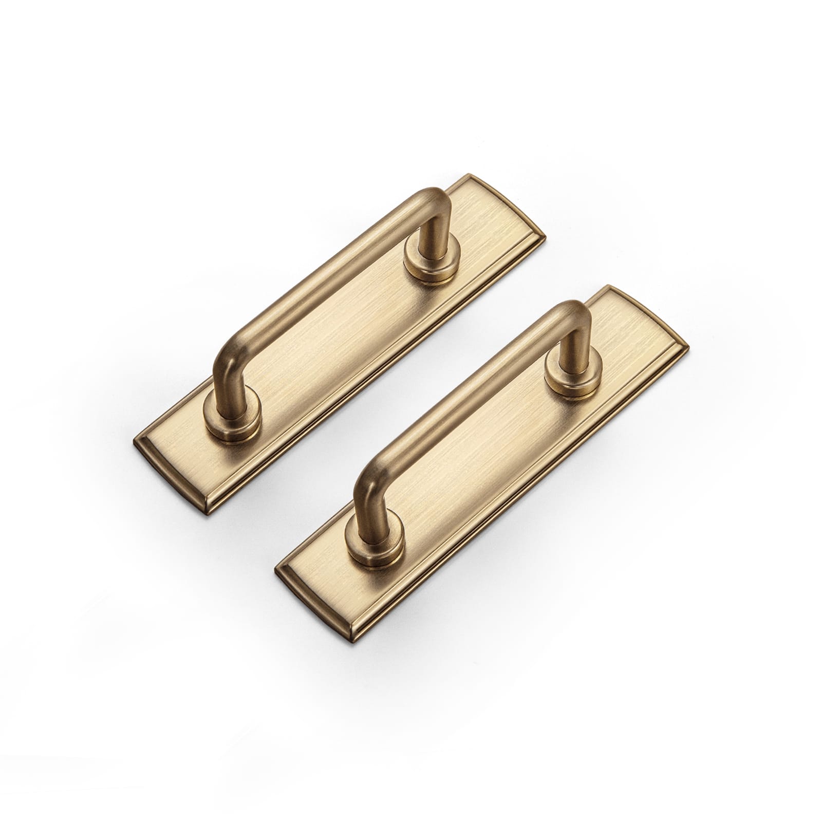 Goo-Ki Champagne Bronze / G011 / 3'' Hole Center 2 Pack Cabinet Bar Pulls with Back Plate Vintage Drawer Handles Home Improvement Hardware