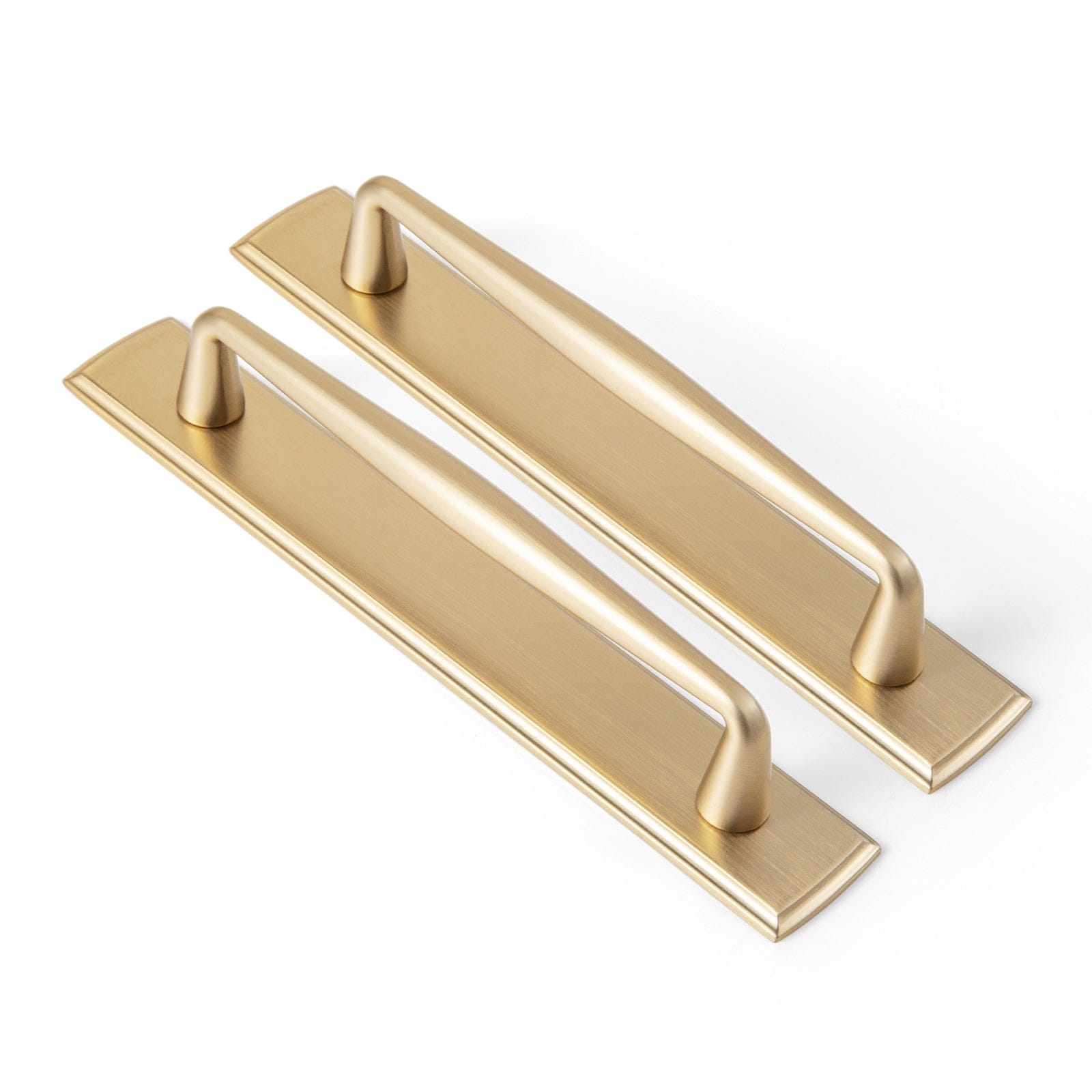 Goo-Ki Champagne Bronze / G011 / 5'' Hole Center 2 Pack Vintage Zinc Alloy Cabinet Pulls with Back Plate - Furniture Handles for Kitchen Cupboards