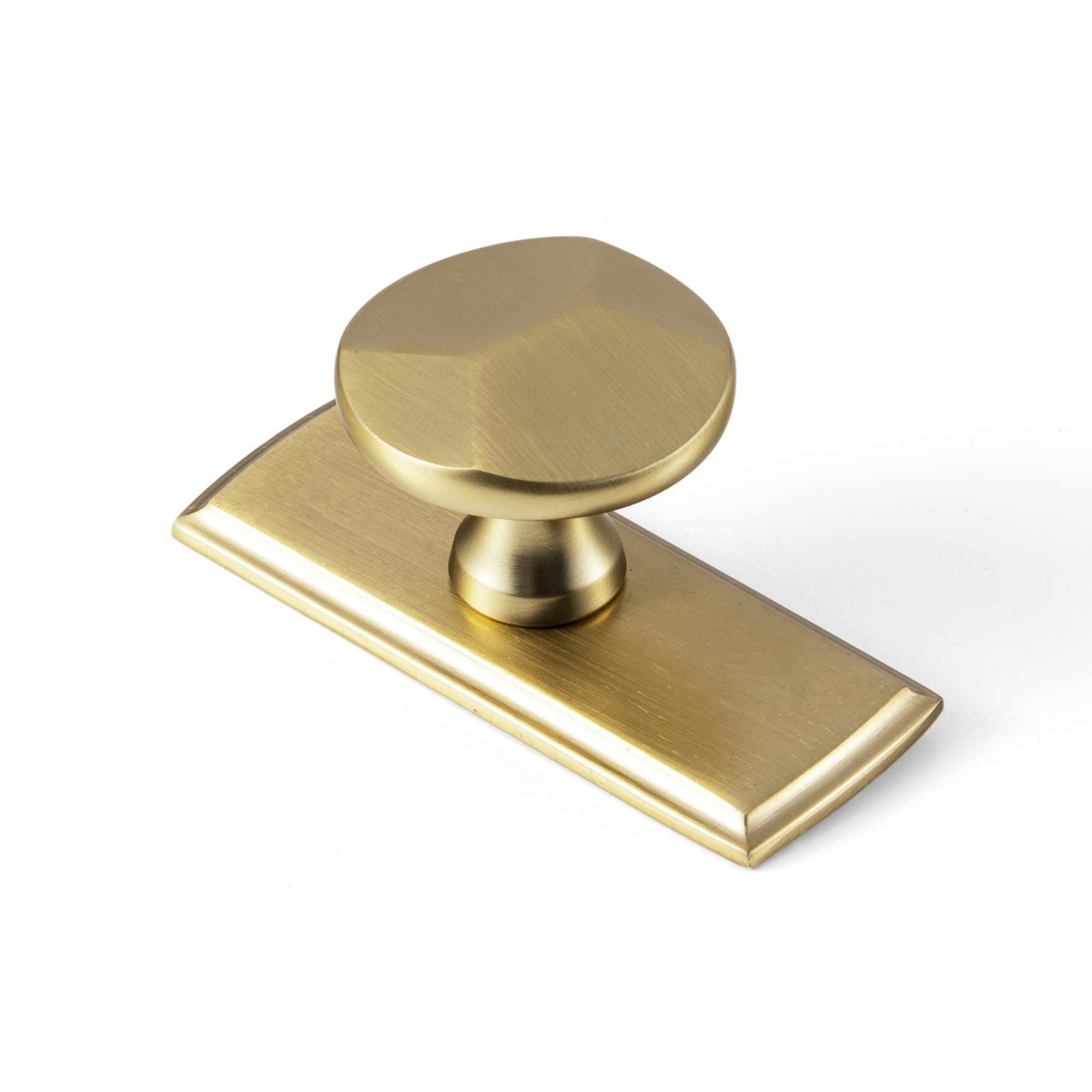 Goo-Ki Champagne Bronze / G011 / 6 Pack Traditional Aged Bronze Zinc Alloy Cabinet Knob, Elegant Round Knob with Decorative Back Plate for Kitchen & Bathroom Cabinets