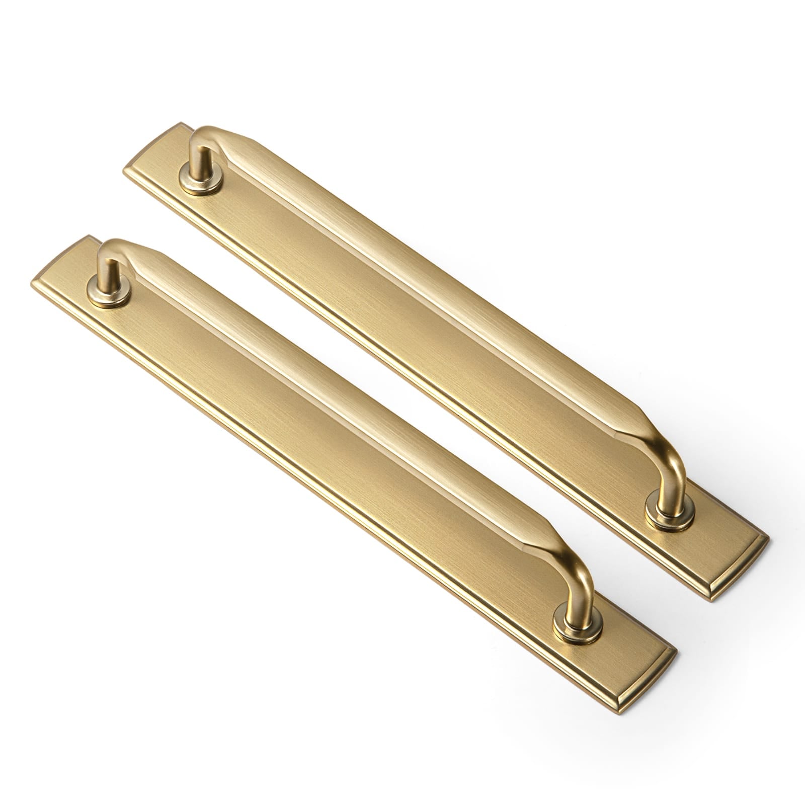 Goo-Ki Champagne Bronze / G011 / 7.6'' Hole Center 2 Pack Elegant Vintage Zinc Alloy Cabinet Handles with Long Backplate, Classic Furniture Hardware for Cabinets, Wardrobes & Dressers
