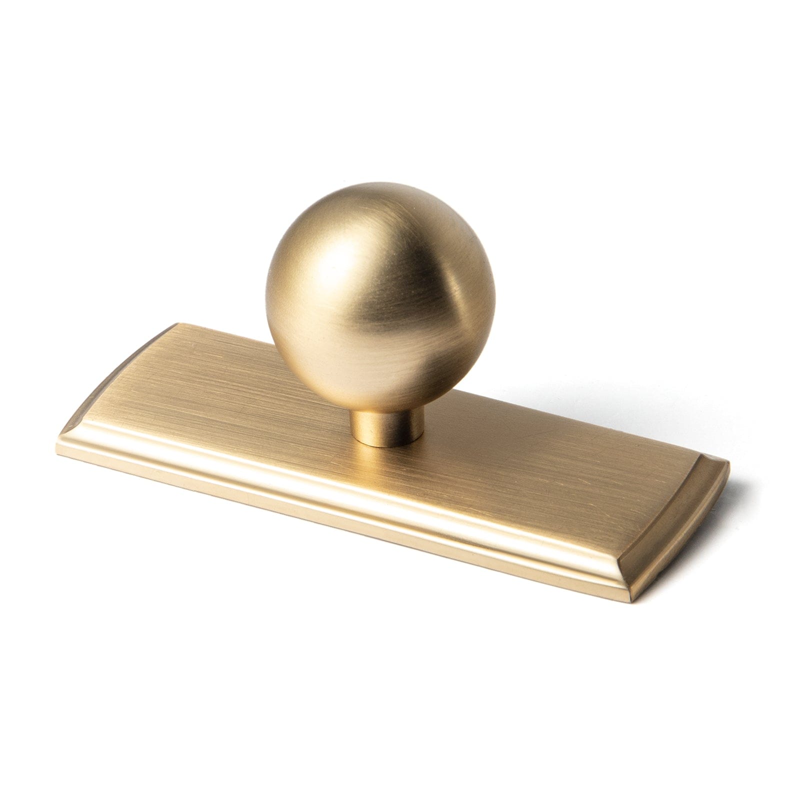 Goo-Ki Champagne Bronze / G011 / Single Hole Small Knob - 6 Pack Round Cabinet Knobs with Back Plate Zinc Alloy Cabinet Handle with Long Back Plate