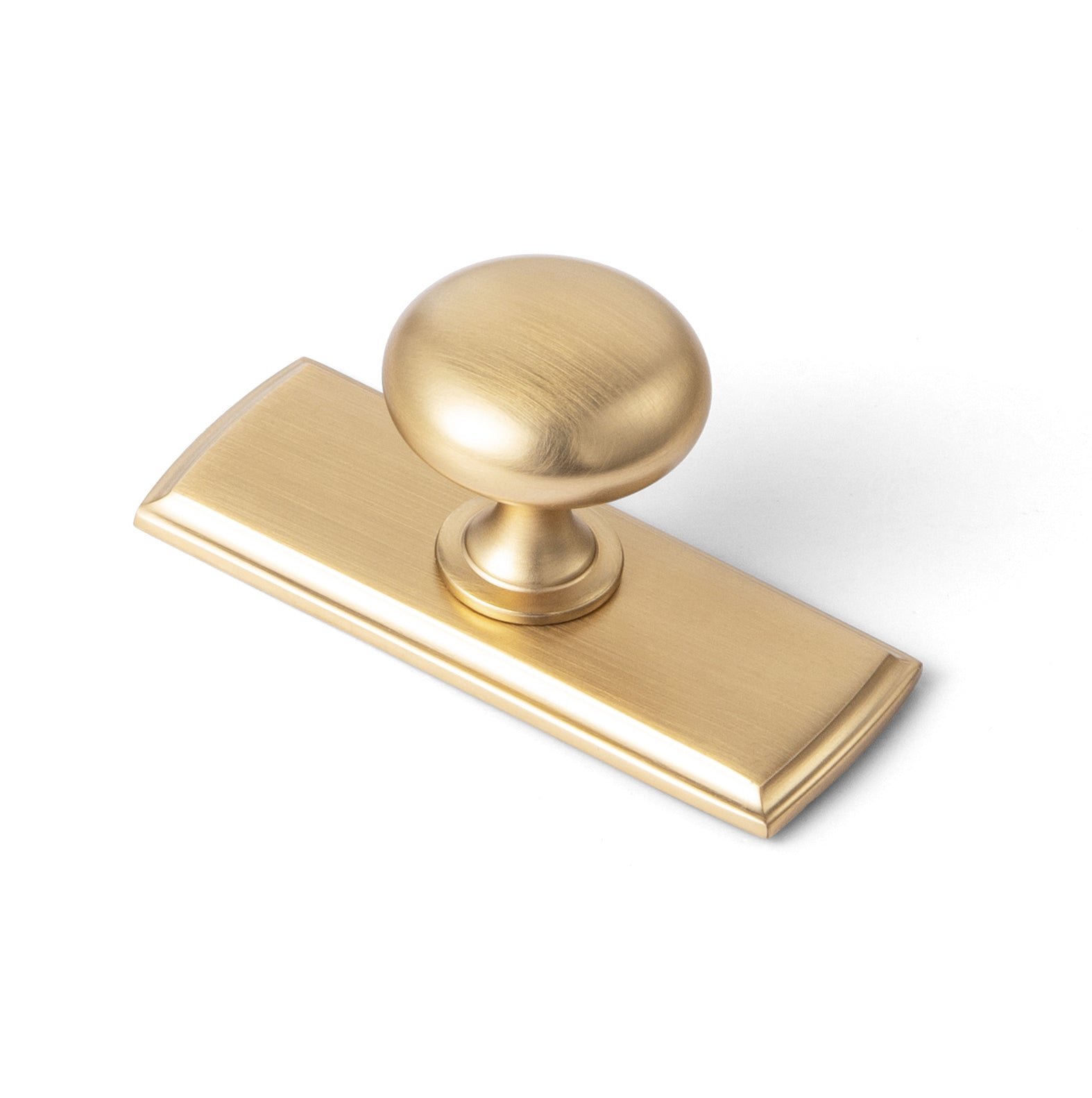 Goo-Ki Champagne Bronze / G011 / Standard 6 Pack Antique Brass Zinc Alloy Cabinet Knob with Back Plate Single Hole Center Cabinet Hardware for Bedroom Kitchen