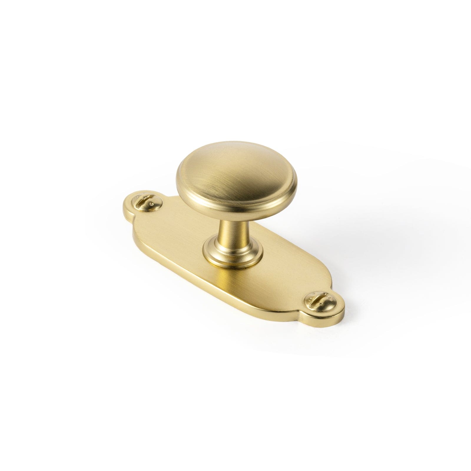Goo-Ki Champagne Bronze / G013 / 6 Pack Vintage Retro Bronze Drawer Knob Kitchen Hardware Single Hole Cabinet Knobs with Back Plate
