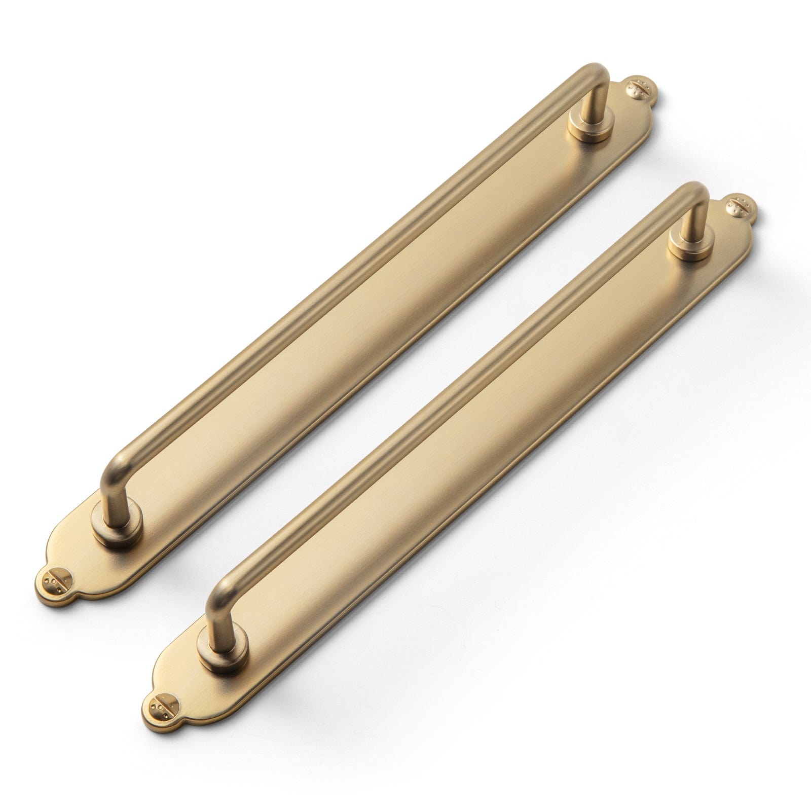 Goo-Ki Champagne Bronze / G013 / 7.6'' Hole Center 2 Pack Cabinet Bar Pulls with Back Plate Vintage Drawer Handles Home Improvement Hardware