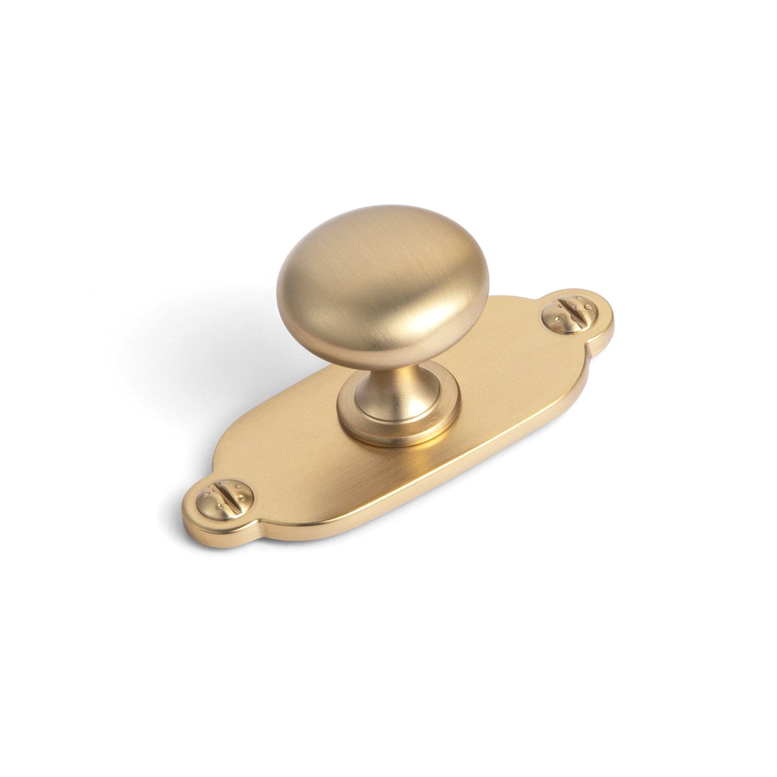 Goo-Ki Champagne Bronze / G013 / Large 6 Pack Antique Brass Zinc Alloy Cabinet Knob with Back Plate Single Hole Center Cabinet Hardware for Bedroom Kitchen