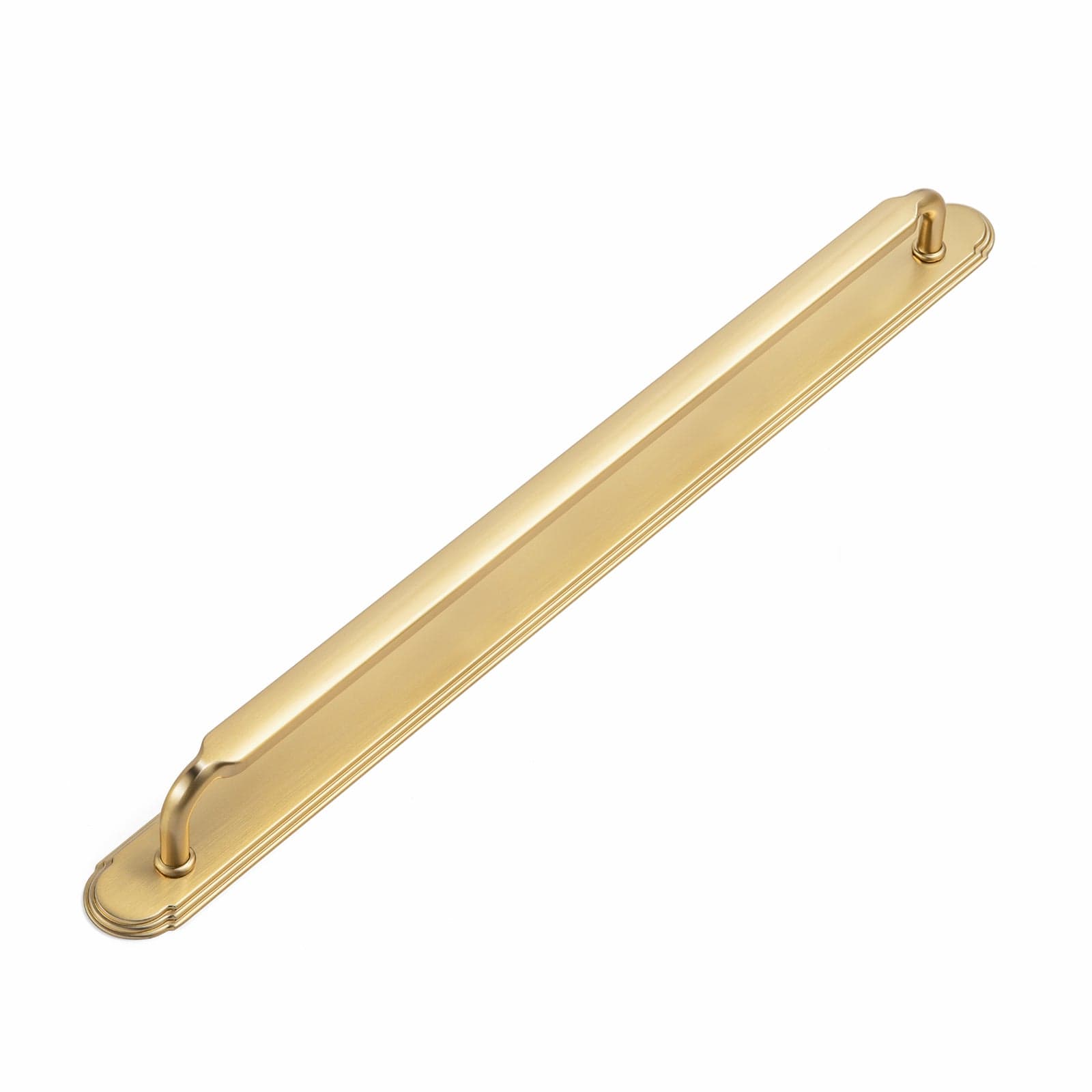 Goo-Ki Champagne Bronze / G014 / 12.6'' Hole Center 2 Pack Antique Brass Cabinet Pulls with Back Plate Zinc Alloy Drawer Handle with Long Back Plate