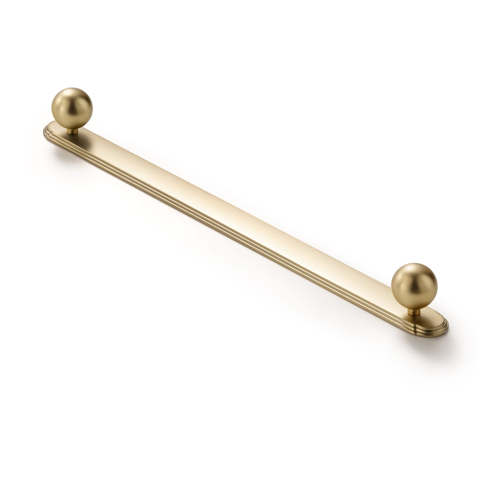 Goo-Ki Champagne Bronze / G014 / 12.6'' Hole Center with 1'' Knobs 2 Pack Dual Round Cabinet Knobs with Back Plate Zinc Alloy Cabinet Handle with Long Back Plate