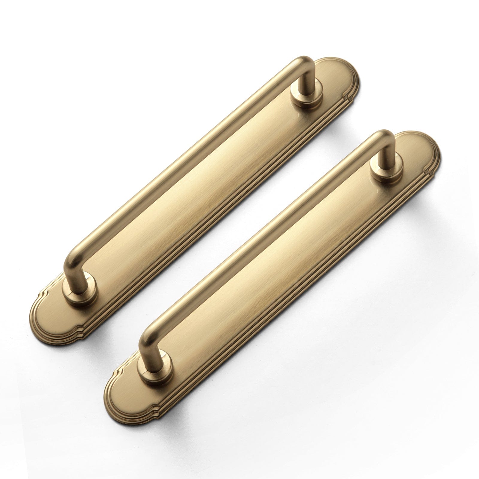 Goo-Ki Champagne Bronze / G014 / 5'' Hole Center 2 Pack Cabinet Bar Pulls with Back Plate Vintage Drawer Handles Home Improvement Hardware
