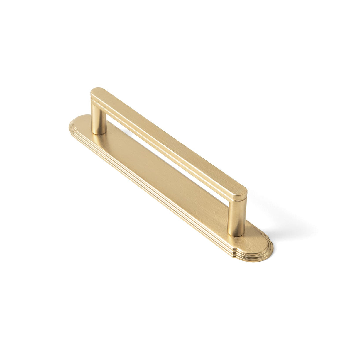Goo-Ki Champagne Bronze / G014 / 5'' Hole Center 2 Pack Cabinet Handles with Back Plate Vintage Kitchen Drawer Pulls with Subtle Curves
