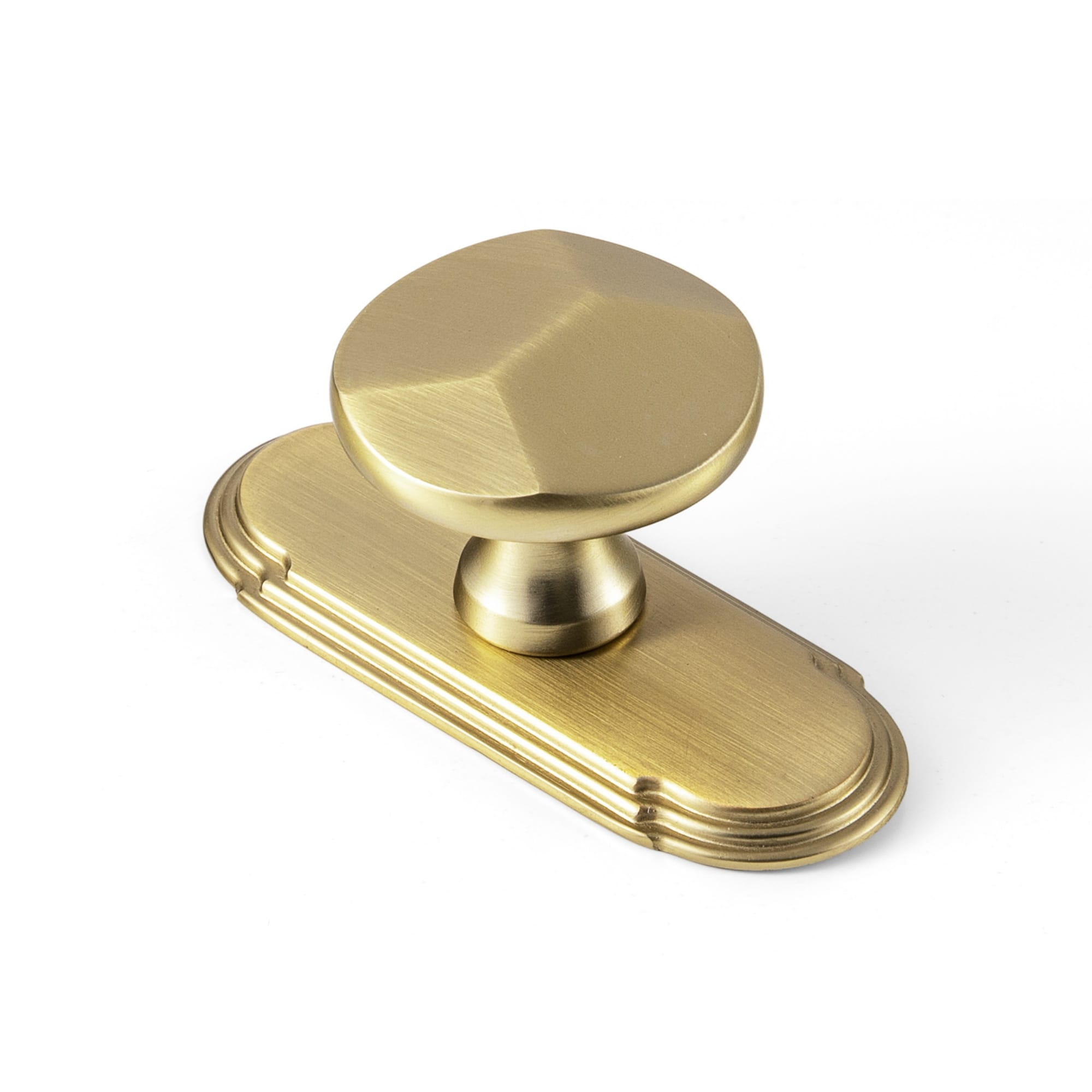 Goo-Ki Champagne Bronze / G014 / 6 Pack Traditional Aged Bronze Zinc Alloy Cabinet Knob, Elegant Round Knob with Decorative Back Plate for Kitchen & Bathroom Cabinets