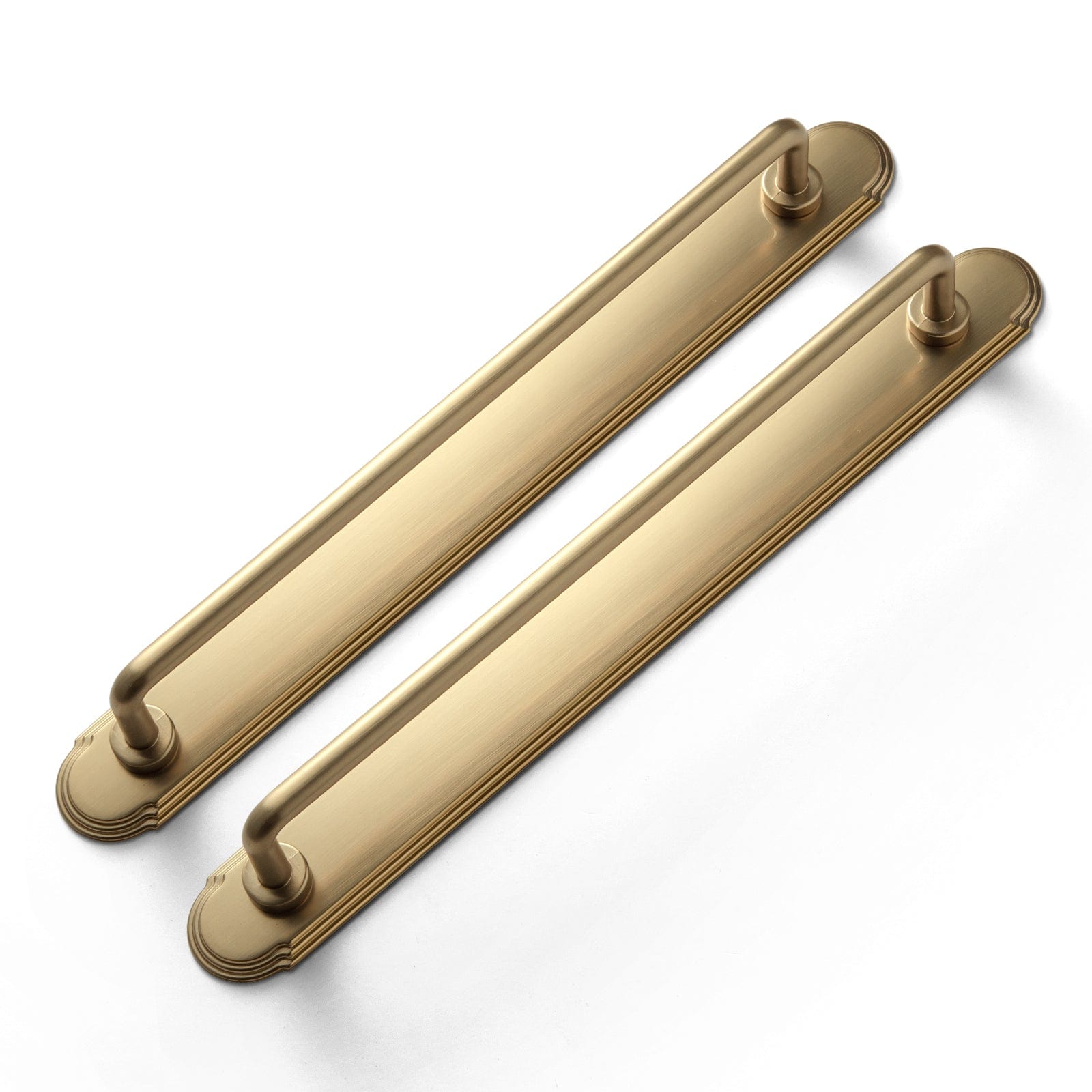 Goo-Ki Champagne Bronze / G014 / 7.6'' Hole Center 2 Pack Cabinet Bar Pulls with Back Plate Vintage Drawer Handles Home Improvement Hardware