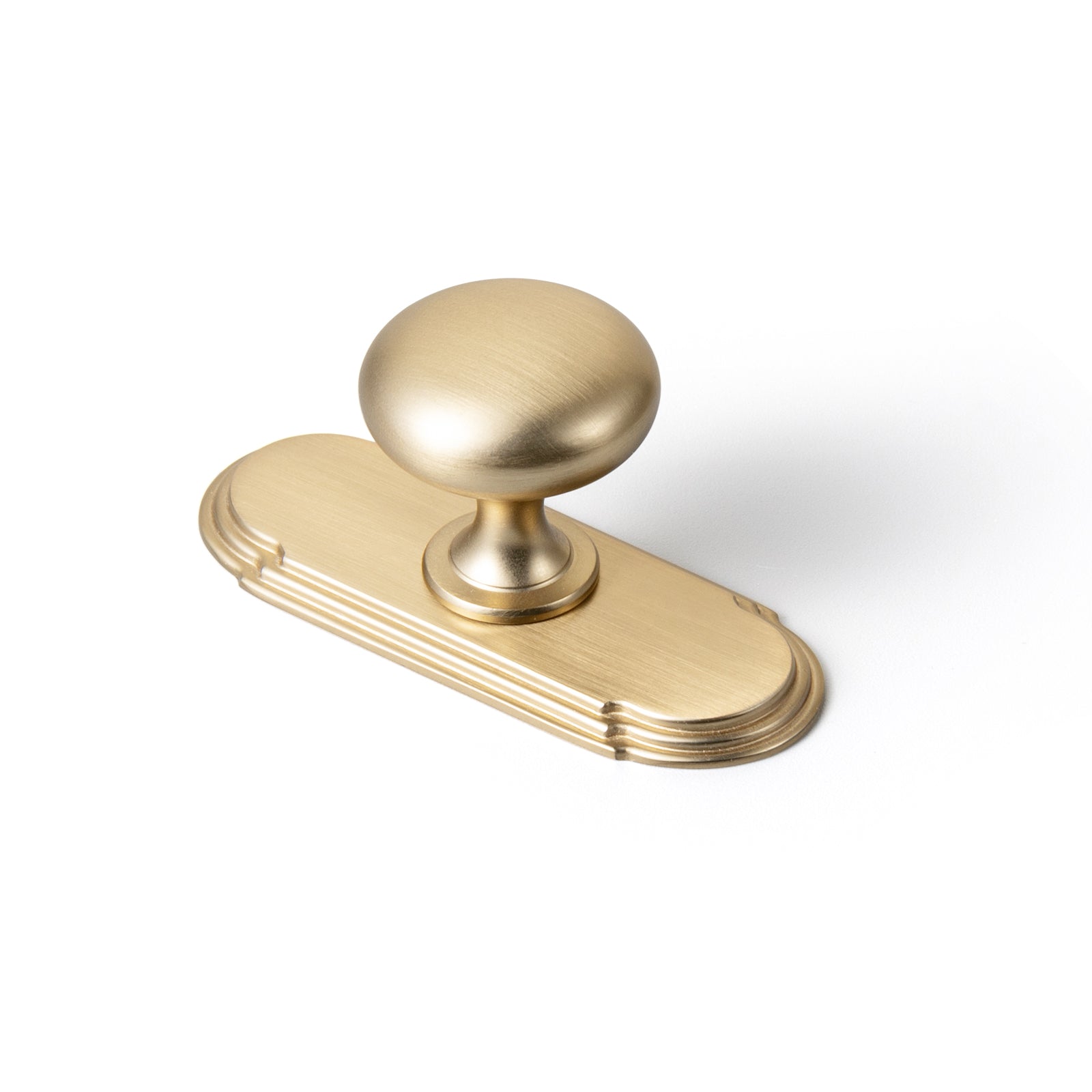 Goo-Ki Champagne Bronze / G014 / Standard 6 Pack Antique Brass Zinc Alloy Cabinet Knob with Back Plate Single Hole Center Cabinet Hardware for Bedroom Kitchen