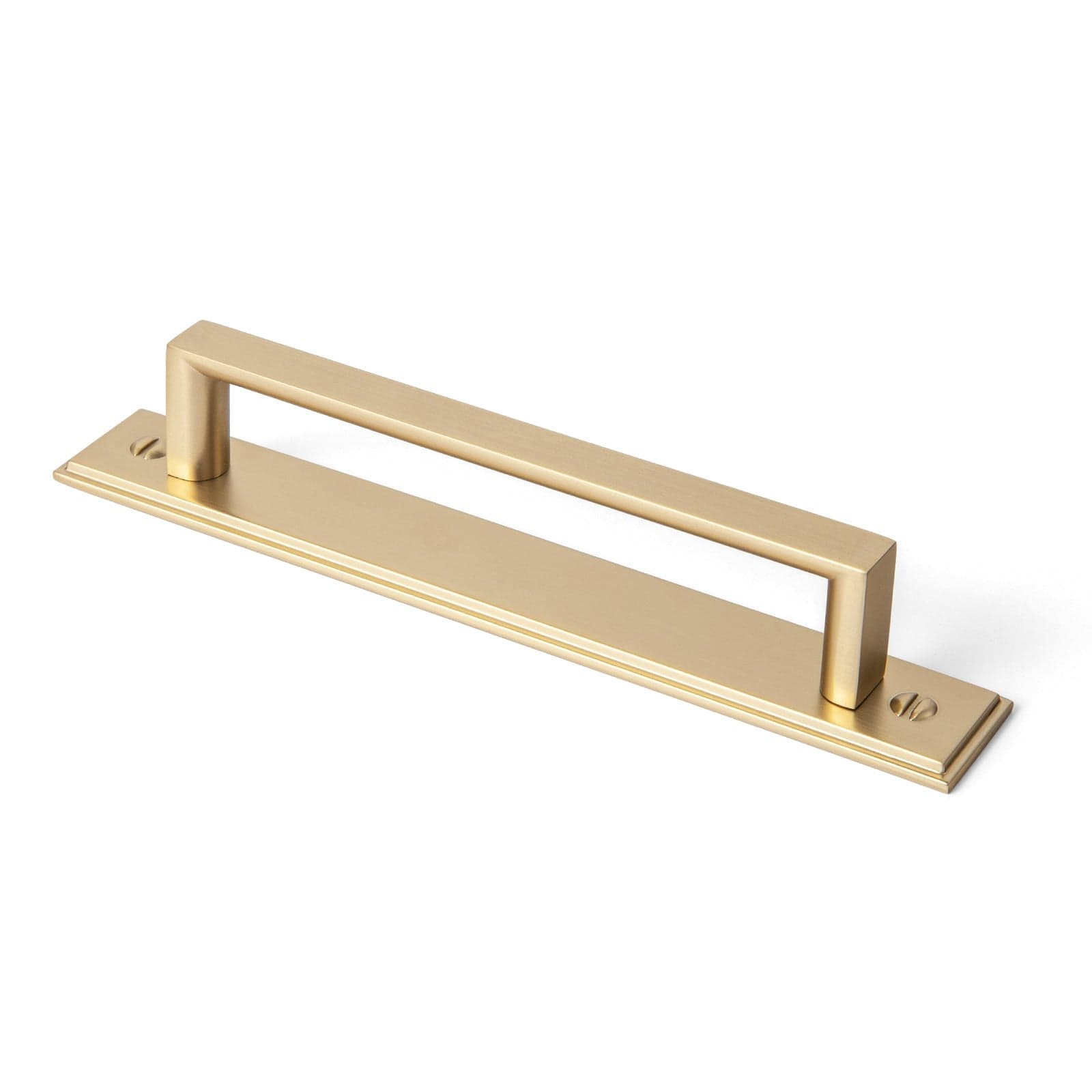 Goo-Ki Champagne Bronze / G015 / 5'' Hole Center 2 Pack Long Cabinet Bar Pulls with Back Plates Solid Drawer Handles Set