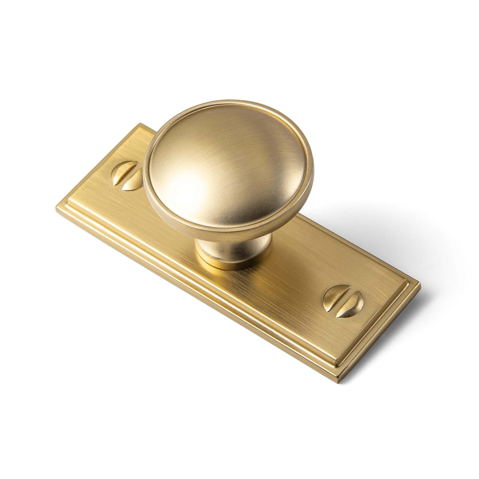 Goo-Ki Champagne Bronze / G015 / 6 Pack Antique Brass Cabinet Knobs Zinc Alloy Round Drawer Pulls with Vintage Patina Finish Retro Furniture Hardware