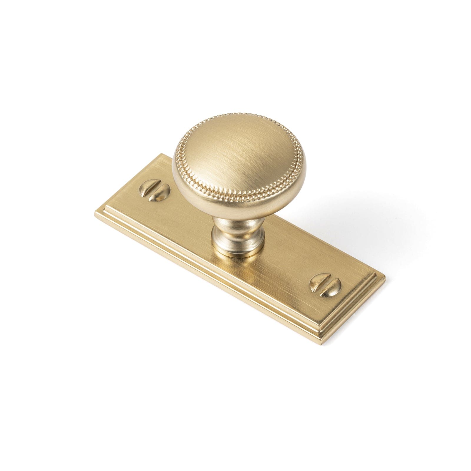 Goo-Ki Champagne Bronze / G015 / 6 Pack Classic Zinc Alloy Cabinet Knobs with Beaded Edge Vintage Style Drawer Hardware