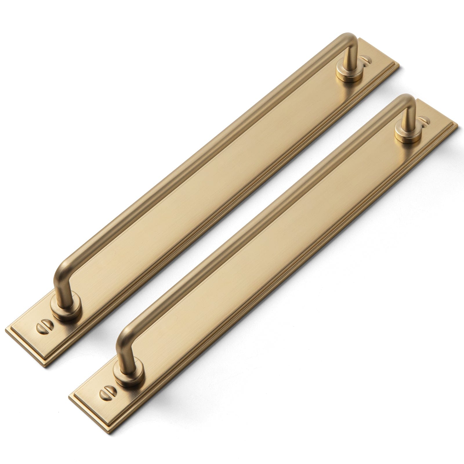 Goo-Ki Champagne Bronze / G015 / 7.6'' Hole Center 2 Pack Cabinet Bar Pulls with Back Plate Vintage Drawer Handles Home Improvement Hardware