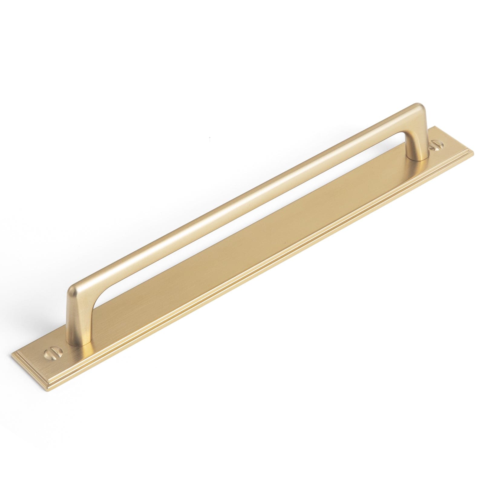 Goo-Ki Champagne Bronze / G015 / 7.6'' Hole Center 2 Pack Classic Cabinet Bar Pulls with Back Plate Zinc Alloy Cabinet Handle with Long Back Plate