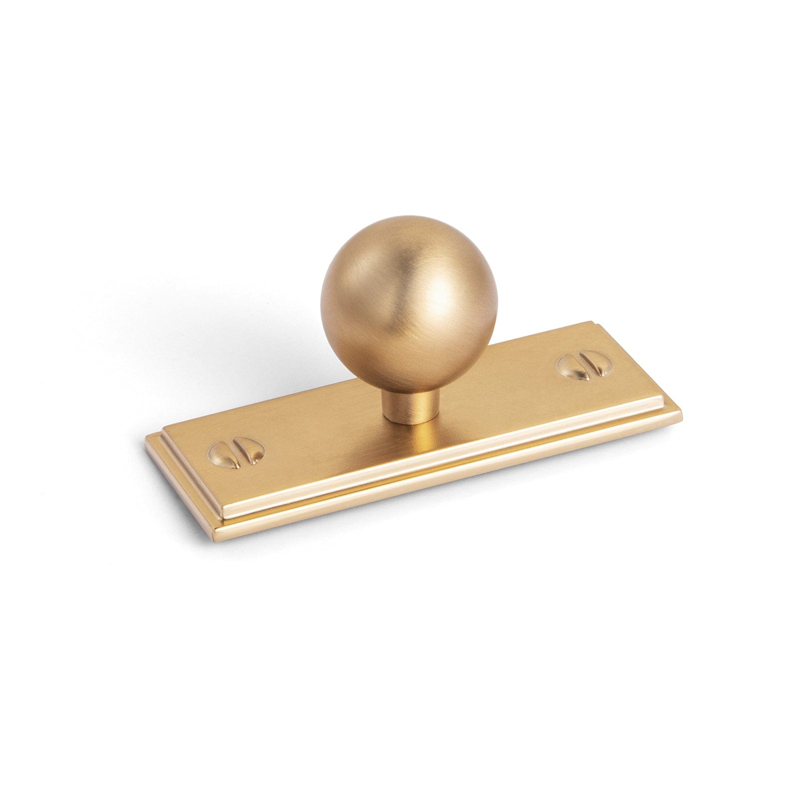 Goo-Ki Champagne Bronze / G015 / Single Hole Small Knob - 6 Pack Round Cabinet Knobs with Back Plate Zinc Alloy Cabinet Handle with Long Back Plate