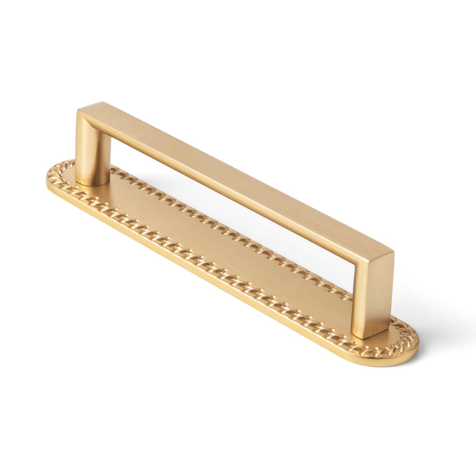 Goo-Ki Champagne Bronze / G016 / 5'' Hole Center 2 Pack Long Cabinet Bar Pulls with Back Plates Solid Drawer Handles Set
