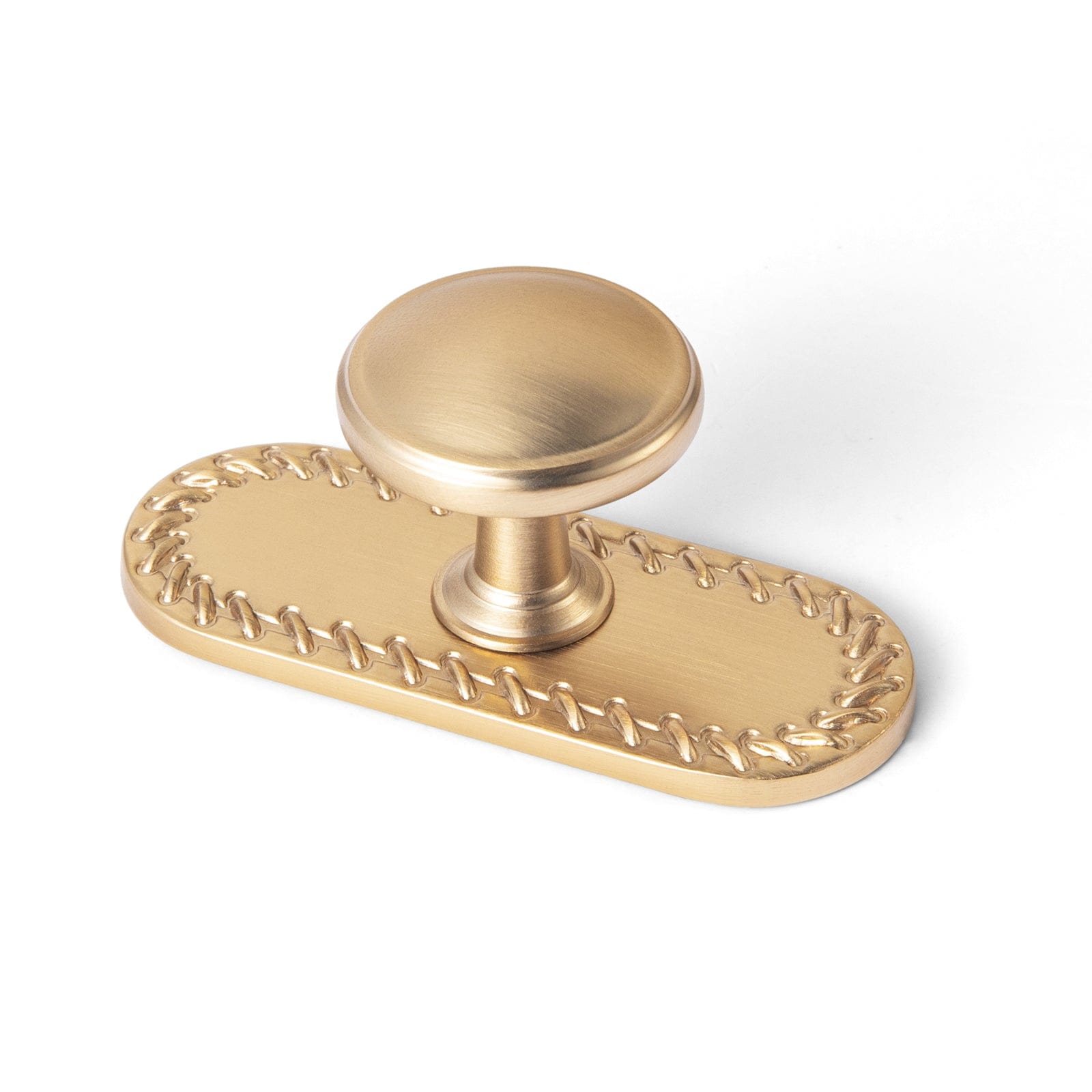 Goo-Ki Champagne Bronze / G016 / 6 Pack Vintage Retro Bronze Drawer Knob Kitchen Hardware Single Hole Cabinet Knobs with Back Plate