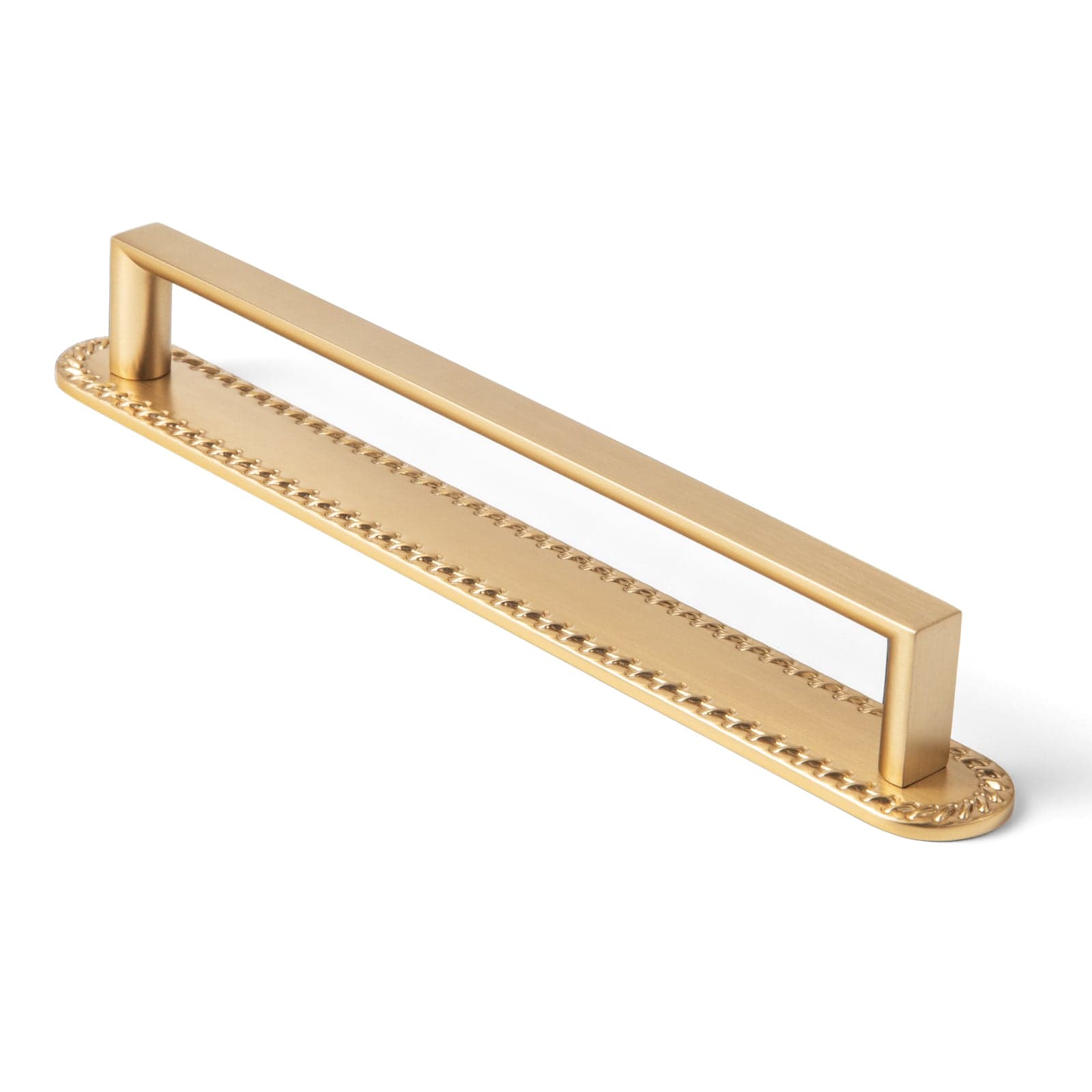 Goo-Ki Champagne Bronze / G016 / 7.6'' Hole Center 2 Pack Long Cabinet Bar Pulls with Back Plates Solid Drawer Handles Set