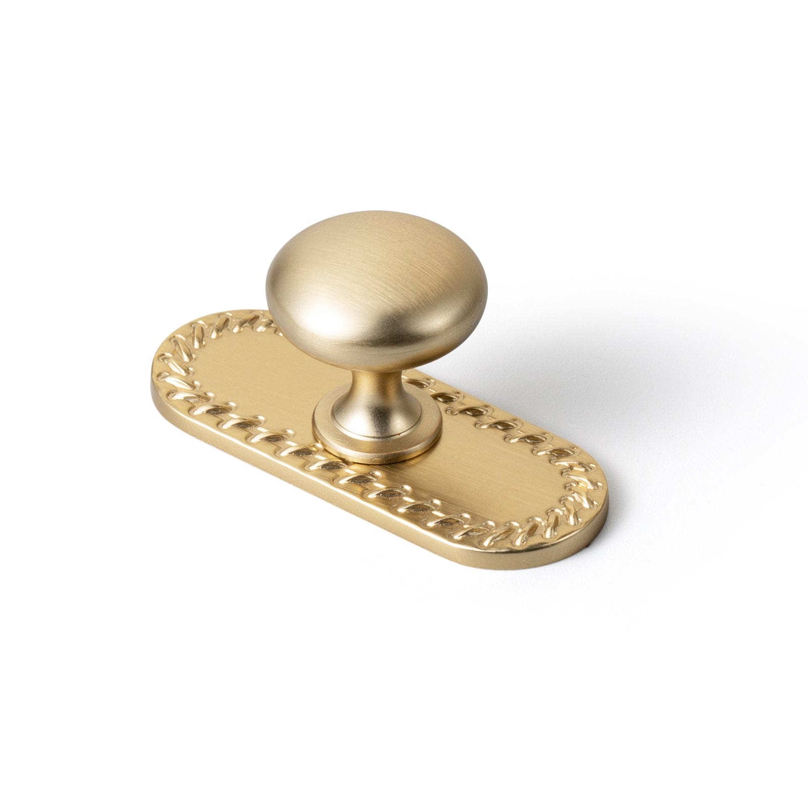 Goo-Ki Champagne Bronze / G016 / Standard 6 Pack Antique Brass Zinc Alloy Cabinet Knob with Back Plate Single Hole Center Cabinet Hardware for Bedroom Kitchen