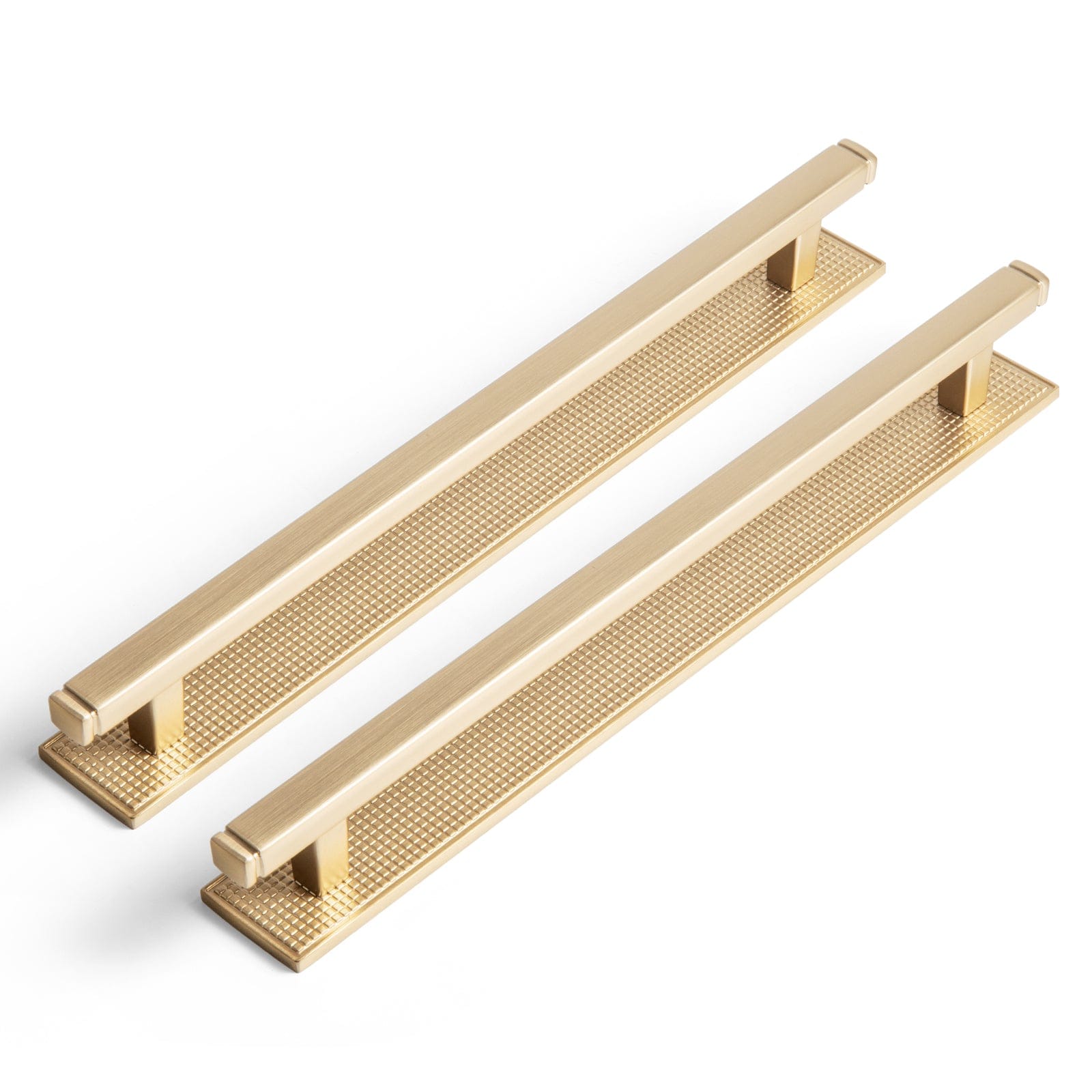 Goo-Ki Champagne Bronze / G017 / 7.6'' Hole Center 2 Pack Antique Brass Zinc Alloy Cabinet Pulls with Back Plate Kitchen Hardware Bar Handles