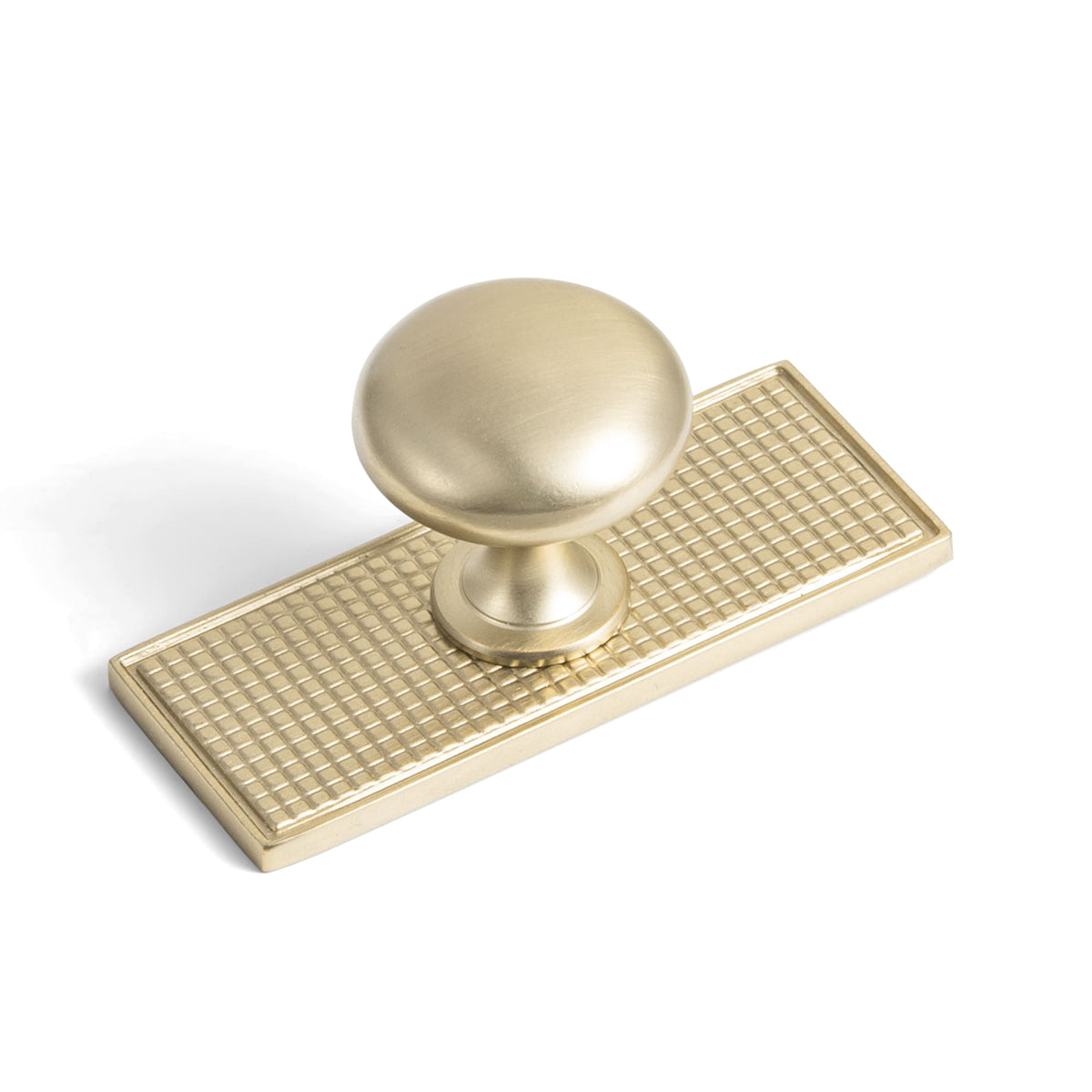 Goo-Ki Champagne Bronze / G017 / Standard 6 Pack Antique Brass Zinc Alloy Cabinet Knob with Back Plate Single Hole Center Cabinet Hardware for Bedroom Kitchen