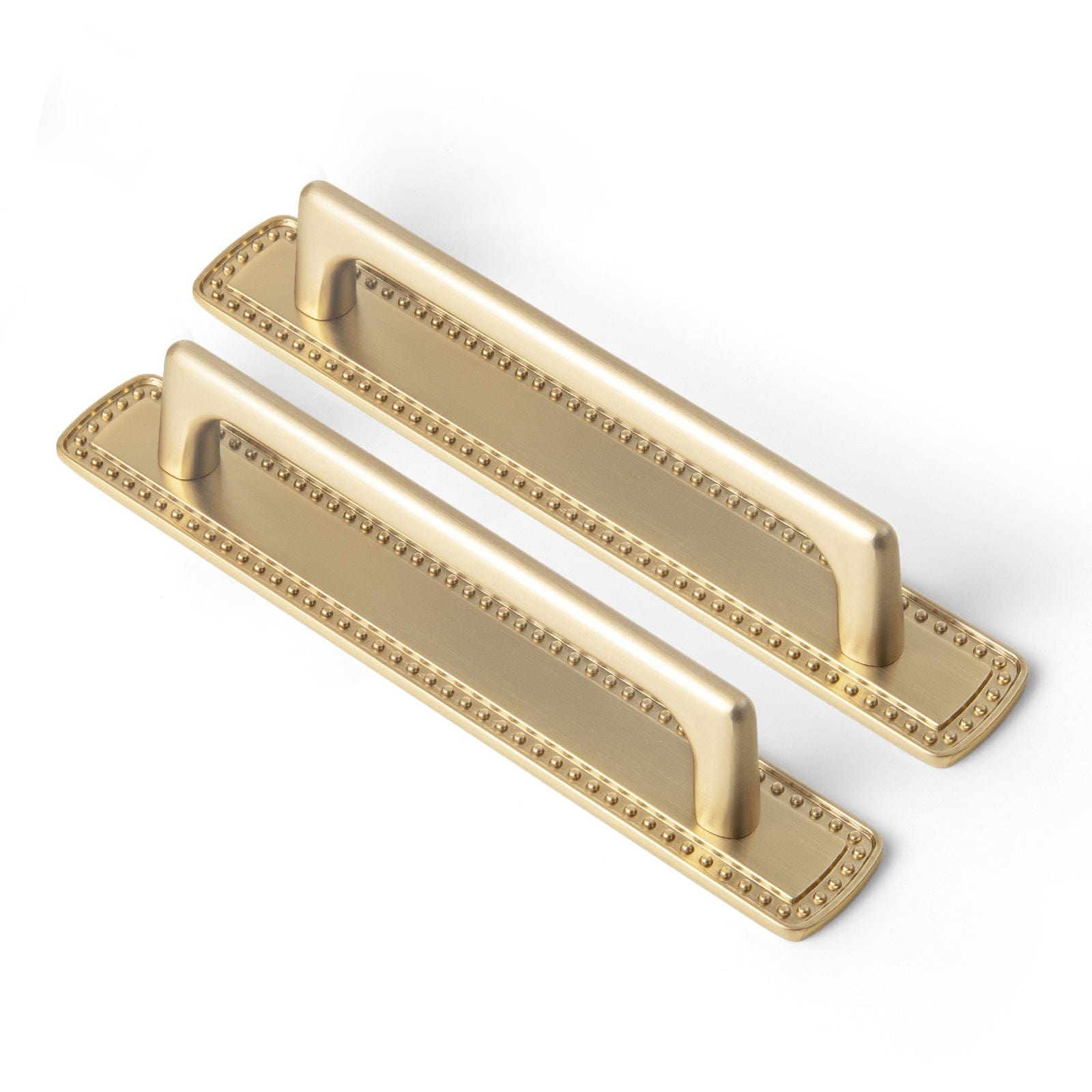 Goo-Ki Champagne Bronze / G018 / 5'' Hole Center 2 Pack Classic Cabinet Bar Pulls with Back Plate Zinc Alloy Cabinet Handle with Long Back Plate