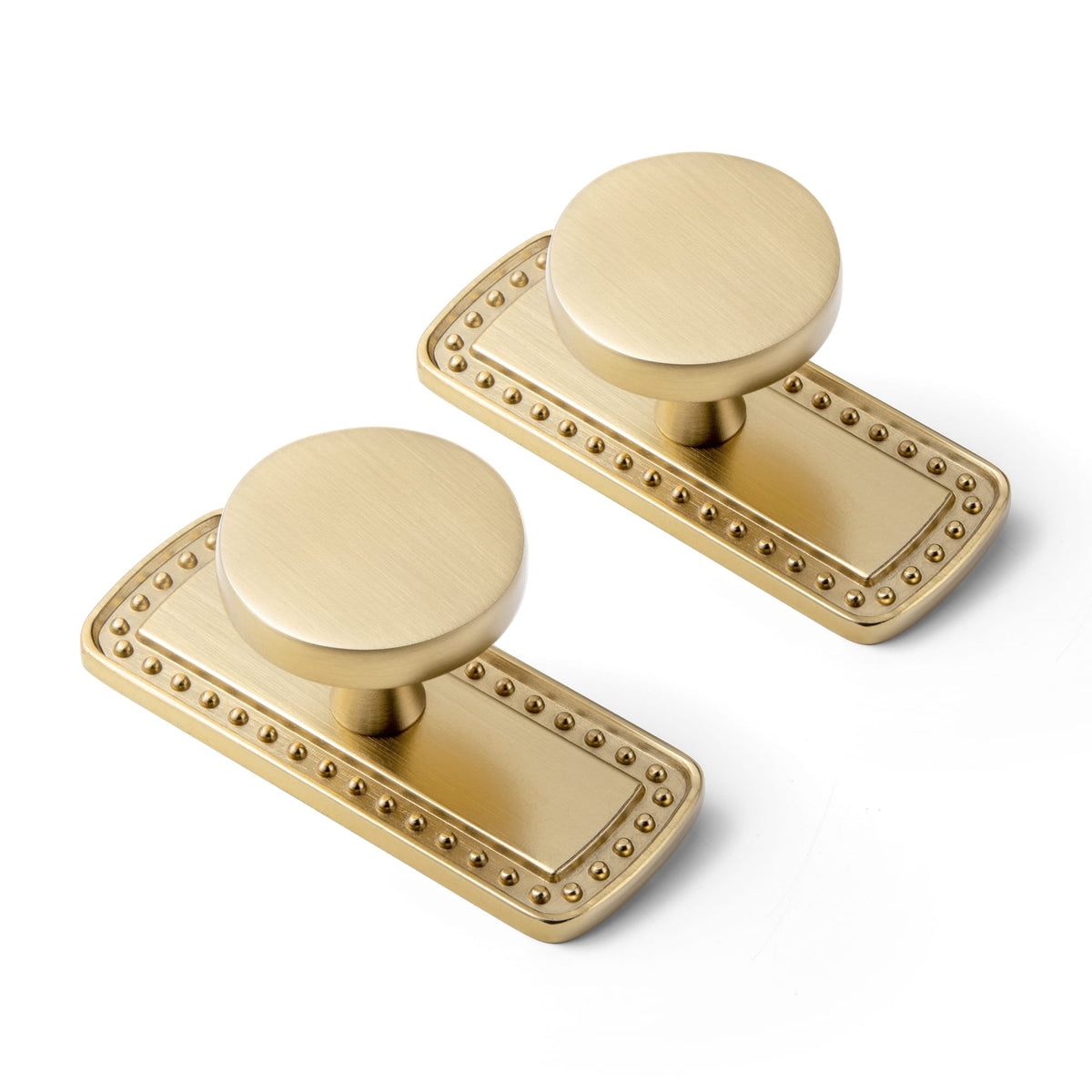Goo-Ki Champagne Bronze / G018 / 6 Pack Antique Brass Cabinet Knobs with Back Plates Ornate Cabinet Pulls for Kitchen Cabinet Hardware