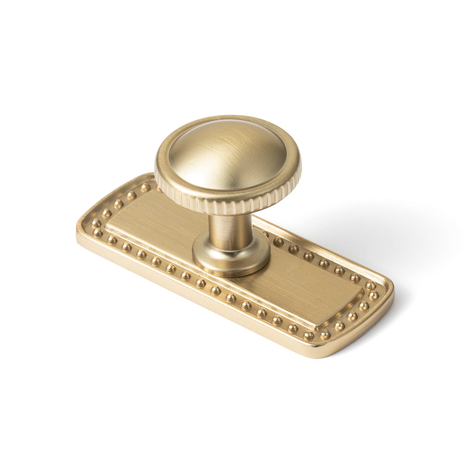 Goo-Ki Champagne Bronze / G018 / 6 Pack Knurled Rim Round Cabinet Knobs, Solid Zinc Alloy Mushroom Drawer Knob for Cabinet Doors, Chest of Drawers