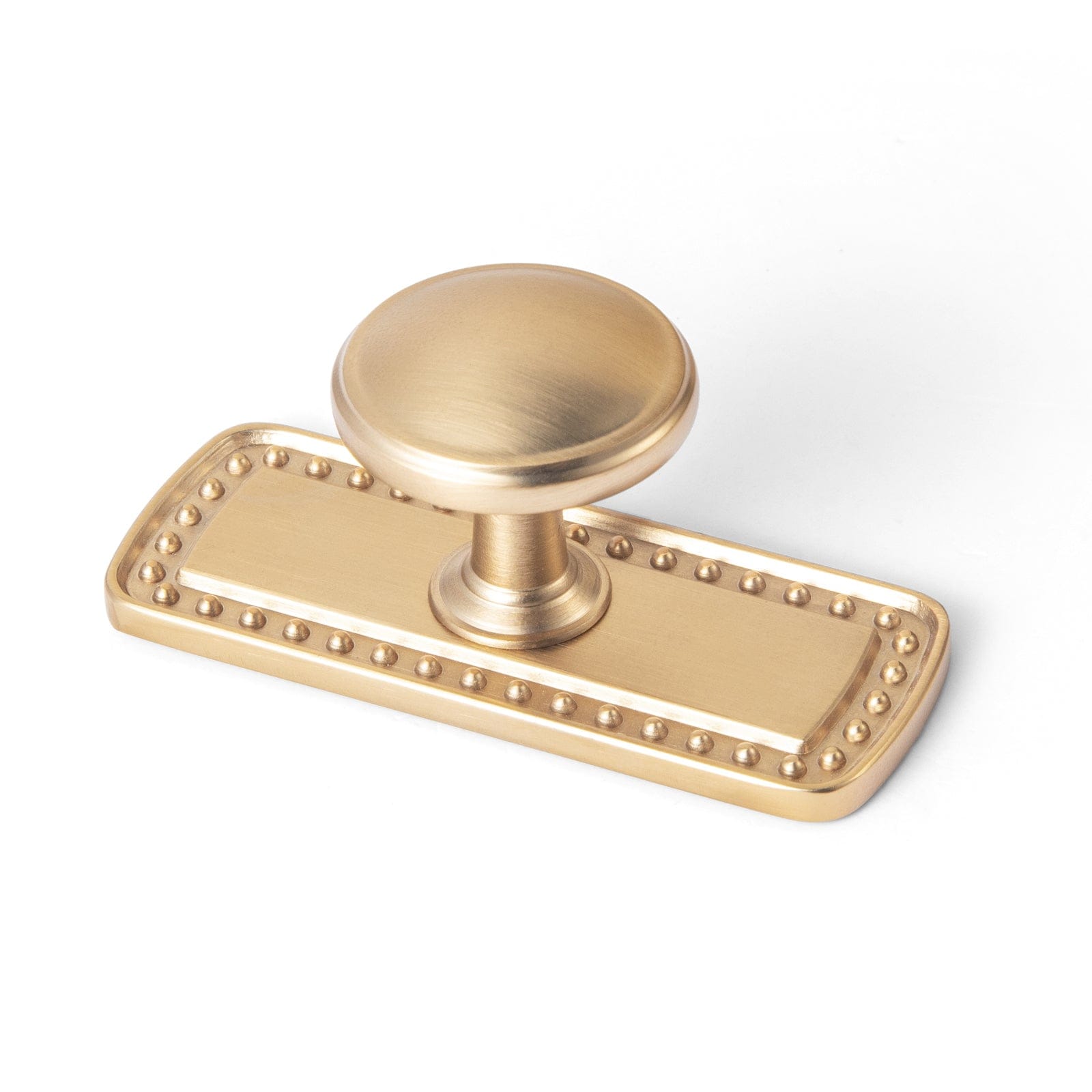 Goo-Ki Champagne Bronze / G018 / 6 Pack Vintage Retro Bronze Drawer Knob Kitchen Hardware Single Hole Cabinet Knobs with Back Plate