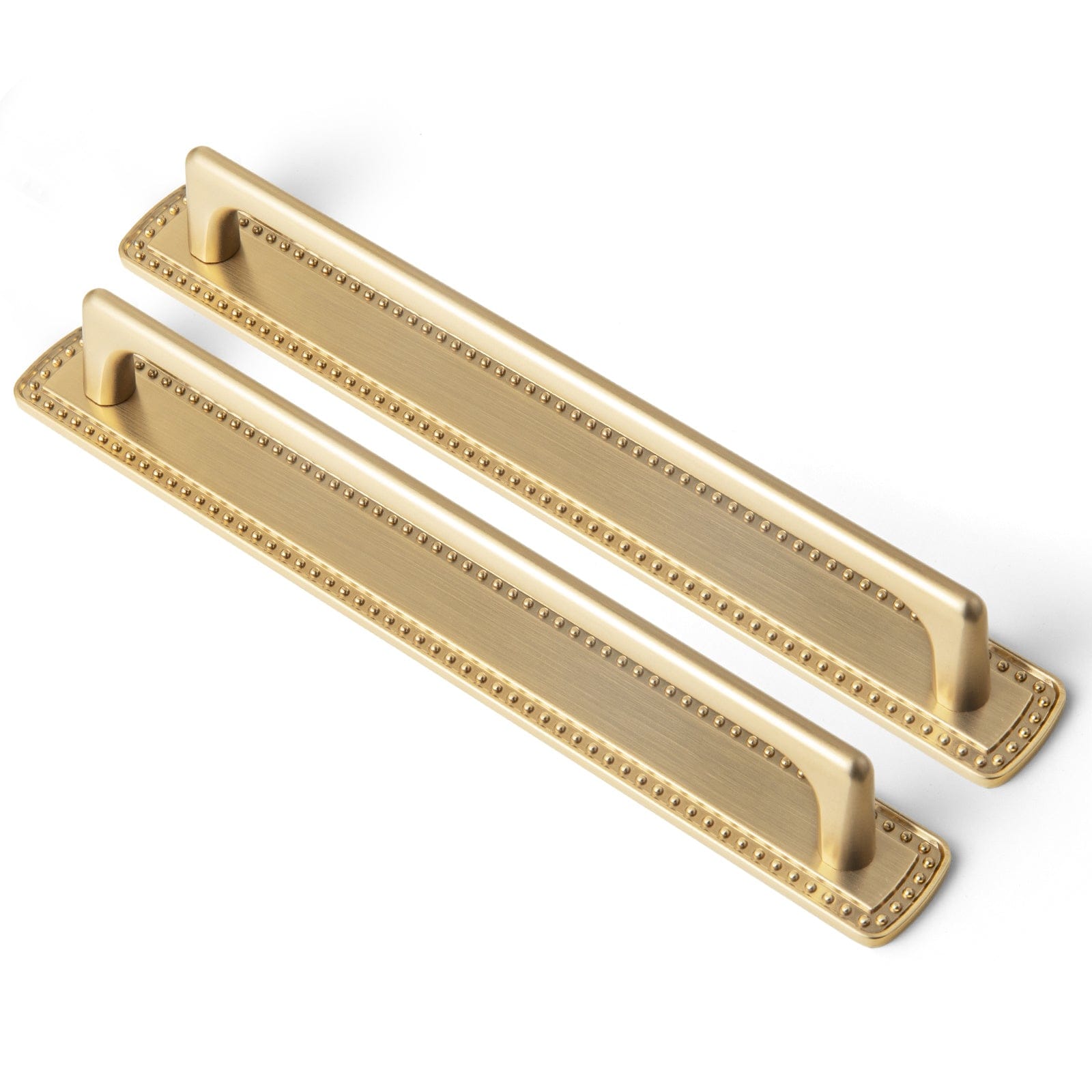 Goo-Ki Champagne Bronze / G018 / 7.6'' Hole Center 2 Pack Classic Cabinet Bar Pulls with Back Plate Zinc Alloy Cabinet Handle with Long Back Plate