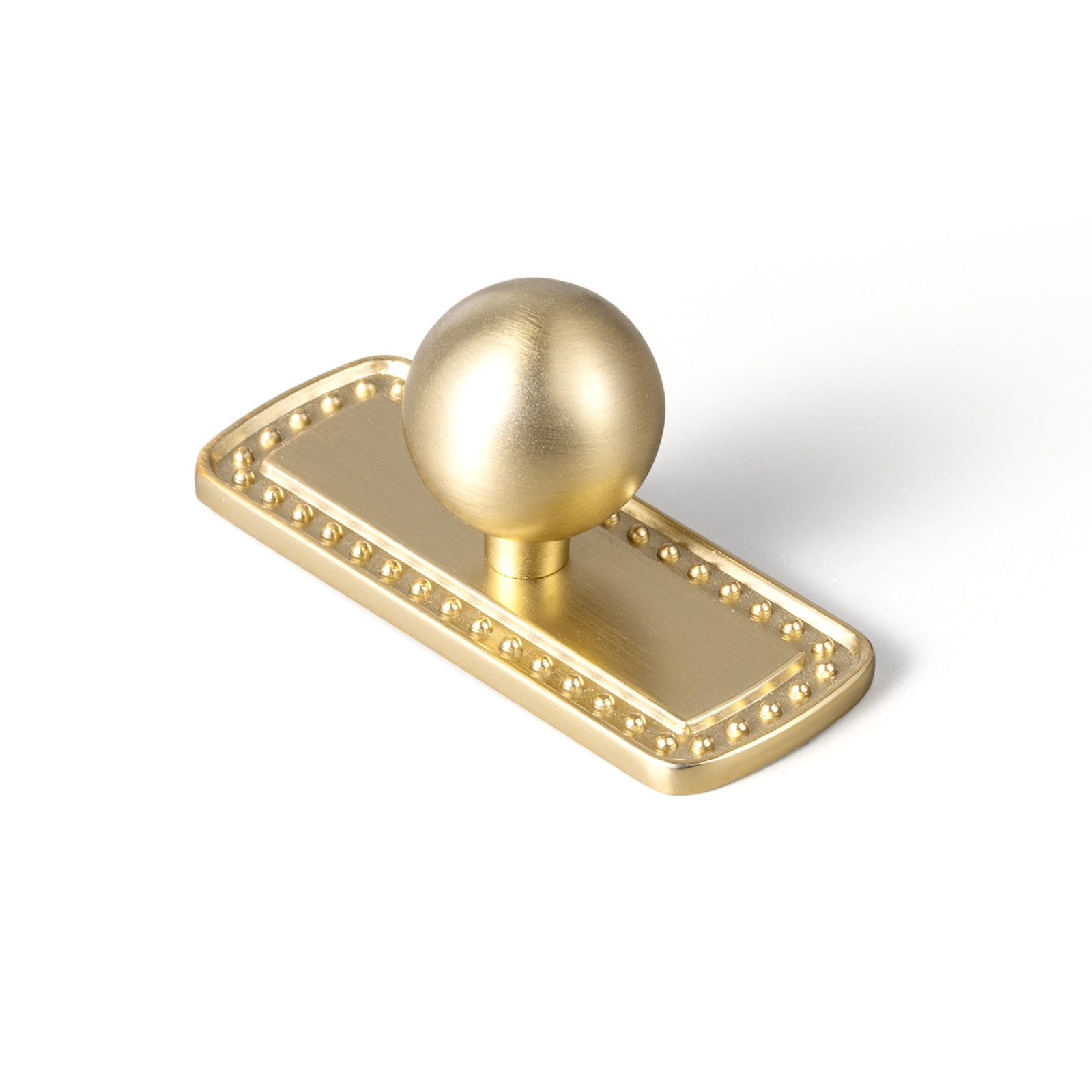 Goo-Ki Champagne Bronze / G018 / Single Hole Small Knob - 6 Pack Round Cabinet Knobs with Back Plate Zinc Alloy Cabinet Handle with Long Back Plate
