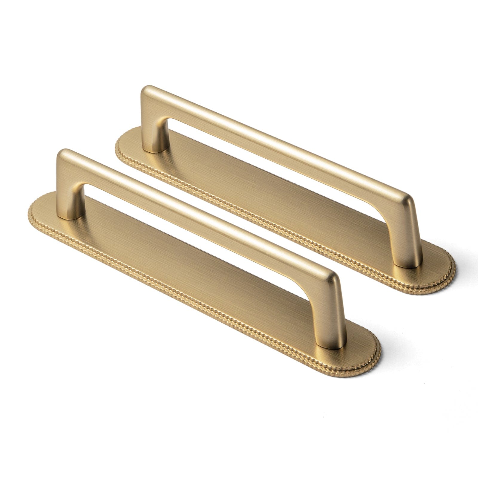 Goo-Ki Champagne Bronze / G019 / 5'' Hole Center 2 Pack Classic Cabinet Bar Pulls with Back Plate Zinc Alloy Cabinet Handle with Long Back Plate