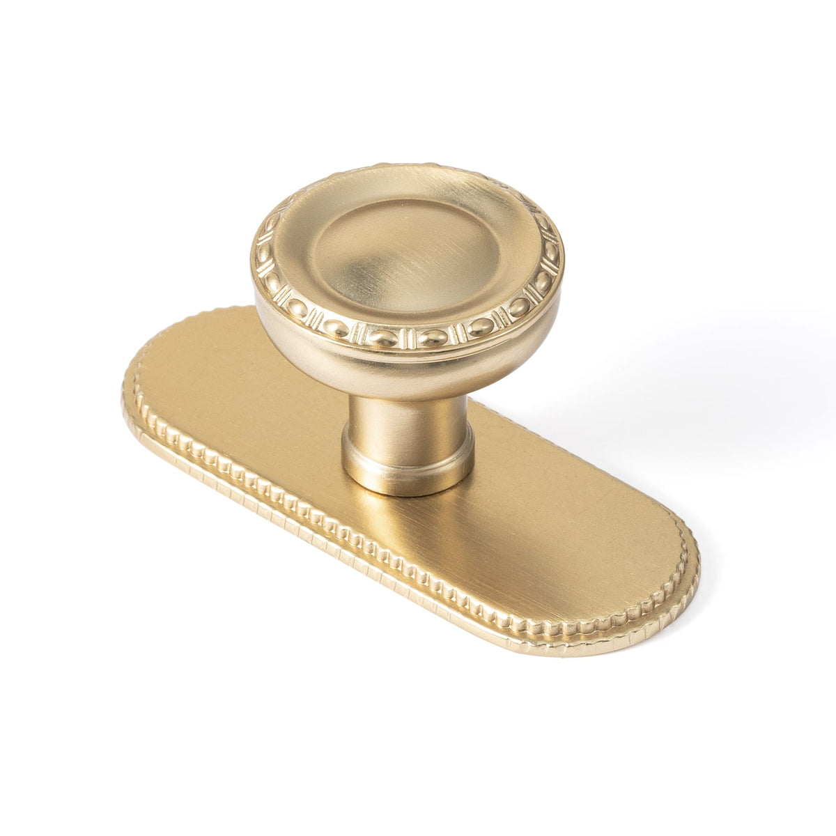 Goo-Ki Champagne Bronze / G019 / 6 Pack Classic Round Cabinet Knobs Elegant Decorative Drawer Knobs with Ornate Edging