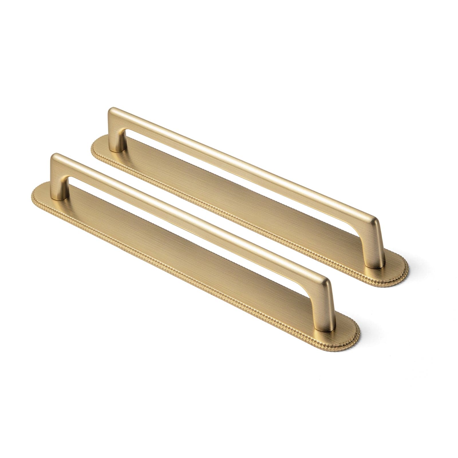 Goo-Ki Champagne Bronze / G019 / 7.6'' Hole Center 2 Pack Classic Cabinet Bar Pulls with Back Plate Zinc Alloy Cabinet Handle with Long Back Plate