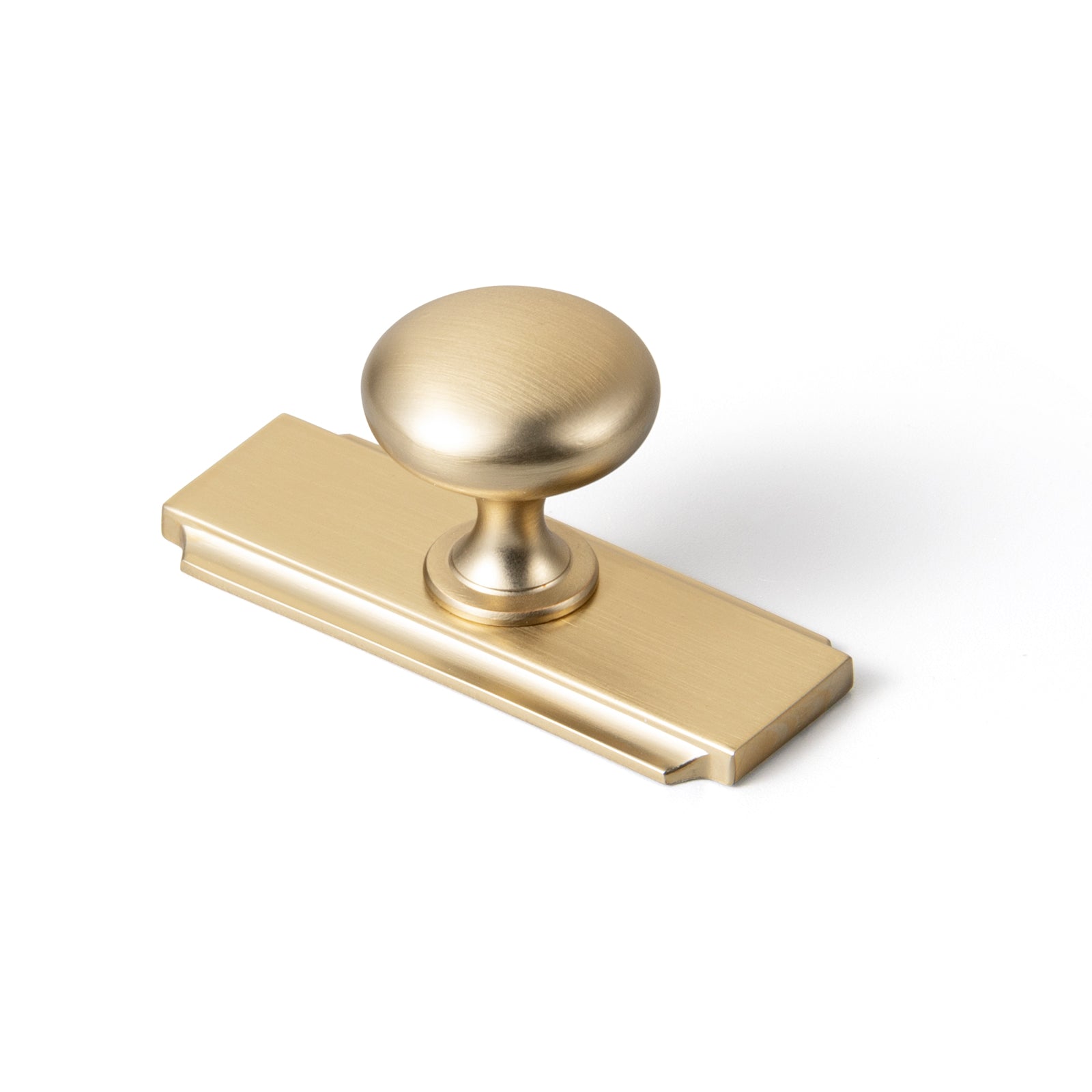 Goo-Ki Champagne Bronze / G020 / Standard 6 Pack Antique Brass Zinc Alloy Cabinet Knob with Back Plate Single Hole Center Cabinet Hardware for Bedroom Kitchen