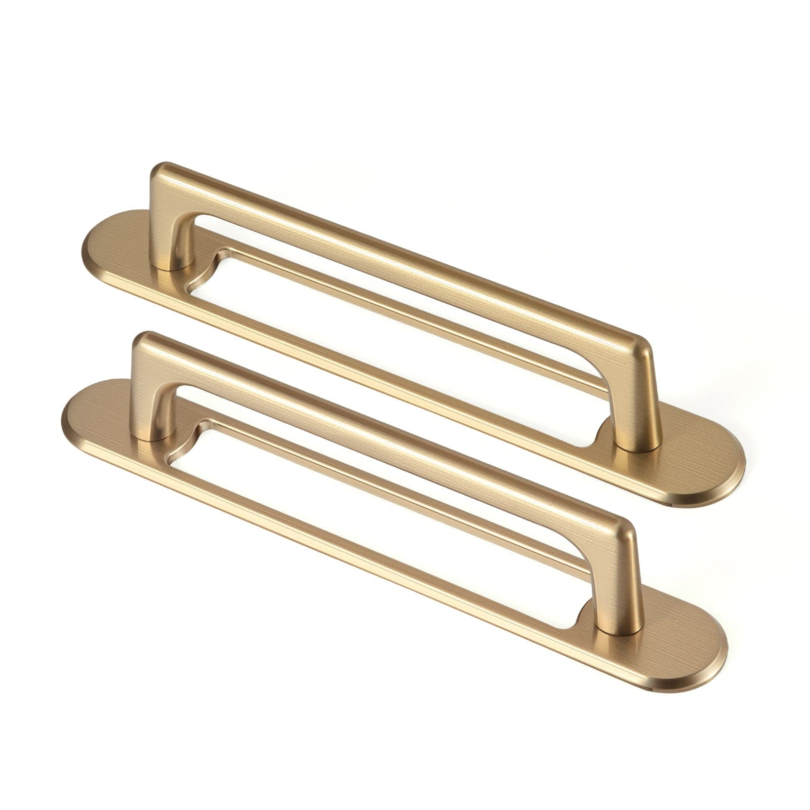 Goo-Ki Champagne Bronze / G021 / 5'' Hole Center 2 Pack Classic Cabinet Bar Pulls with Back Plate Zinc Alloy Cabinet Handle with Long Back Plate