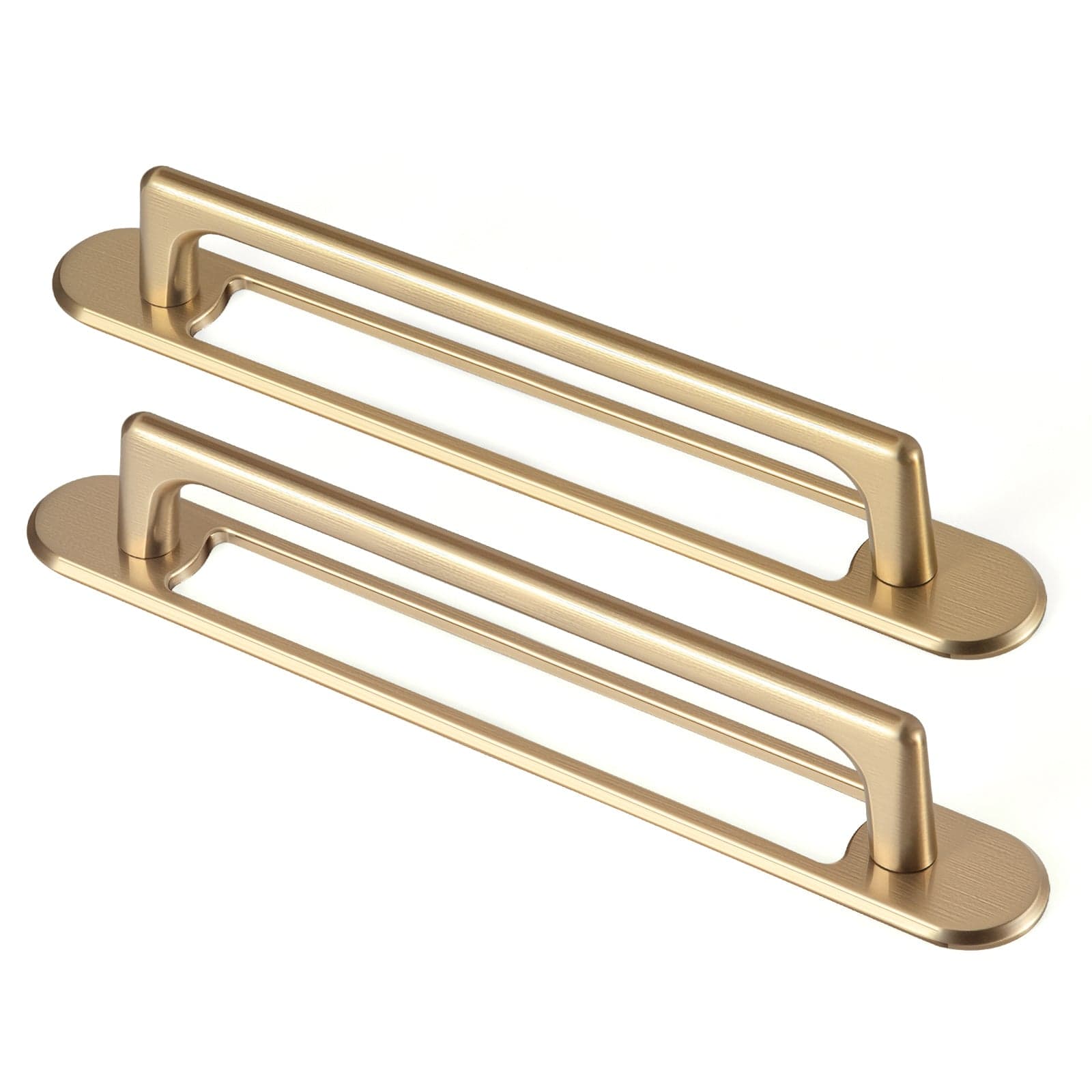 Goo-Ki Champagne Bronze / G021 / 7.6'' Hole Center 2 Pack Classic Cabinet Bar Pulls with Back Plate Zinc Alloy Cabinet Handle with Long Back Plate