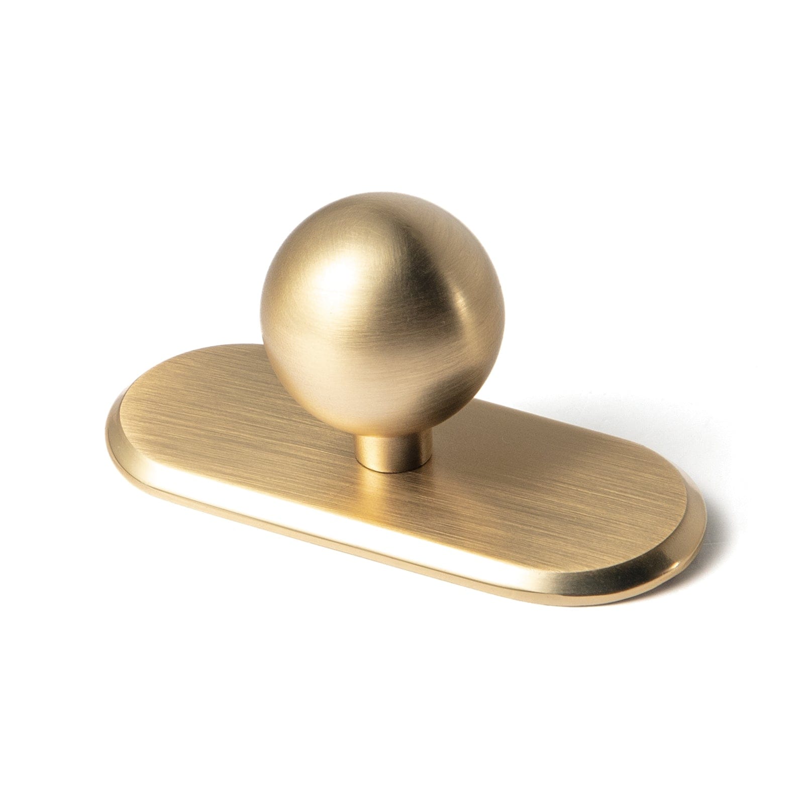Goo-Ki Champagne Bronze / G021 / Single Hole Small Knob - 6 Pack Round Cabinet Knobs with Back Plate Zinc Alloy Cabinet Handle with Long Back Plate