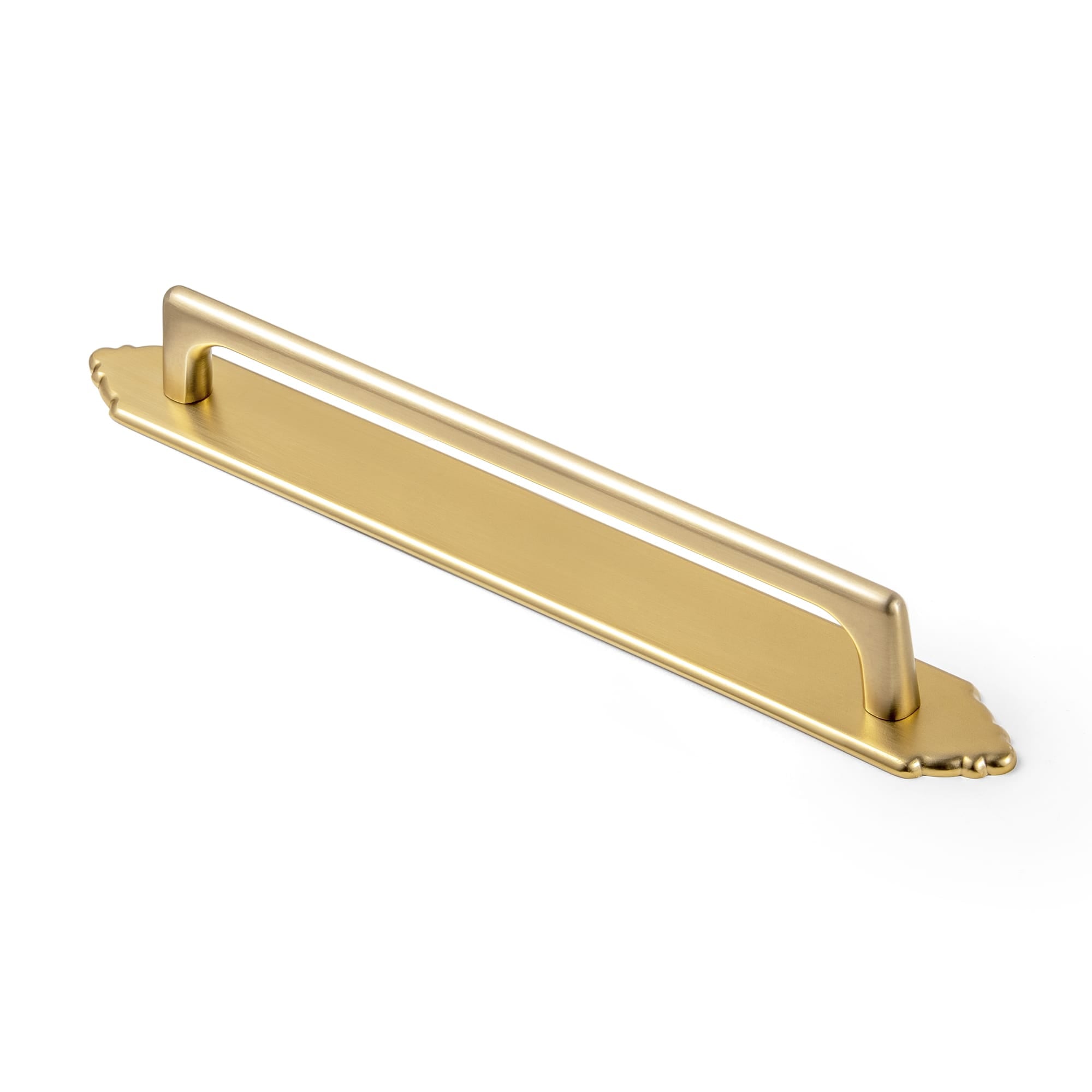 Goo-Ki Champagne Bronze / G024 / 7.6'' Hole Center 2 Pack Decorative Cabinet Bar Pulls with Back Plate Zinc Alloy Cabinet Handle with Long Back Plate