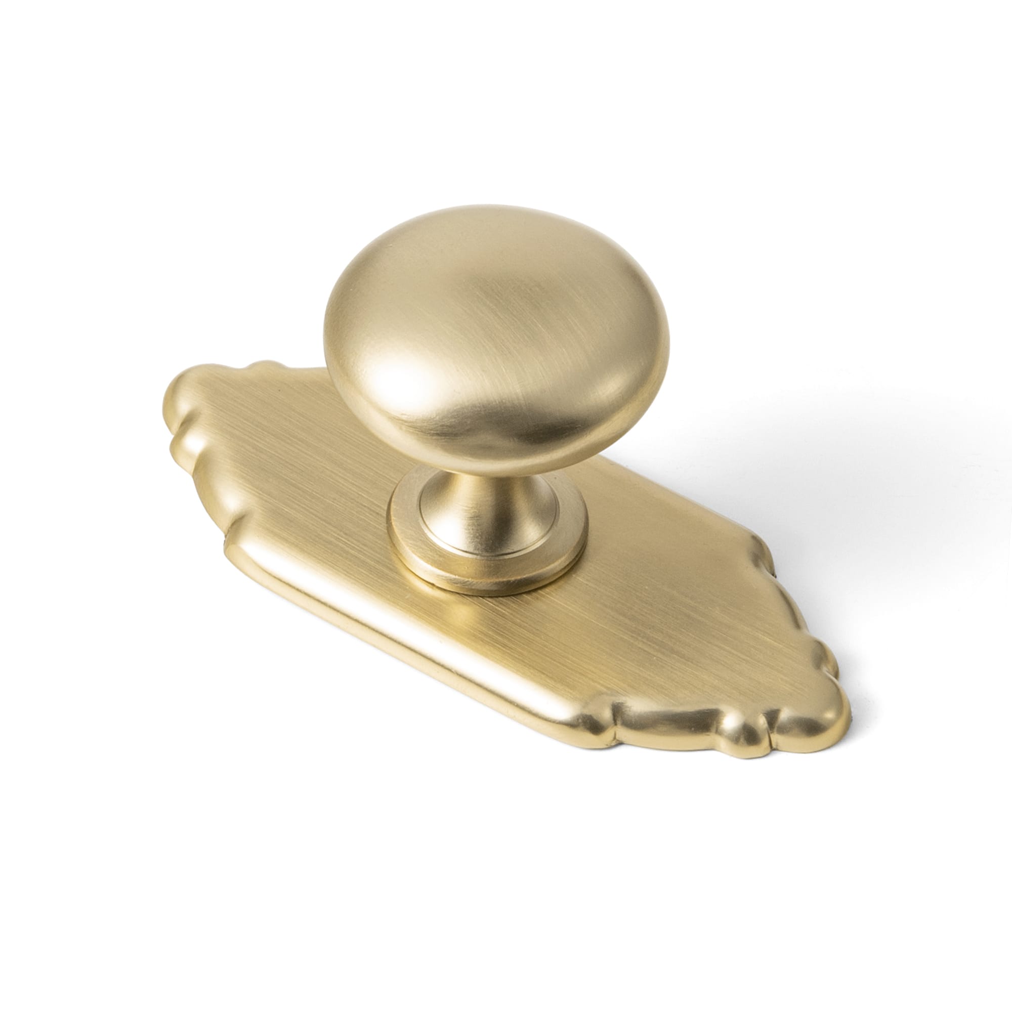 Goo-Ki Champagne Bronze / G024 / Standard 6 Pack Antique Brass Zinc Alloy Cabinet Knob with Back Plate Single Hole Center Cabinet Hardware for Bedroom Kitchen