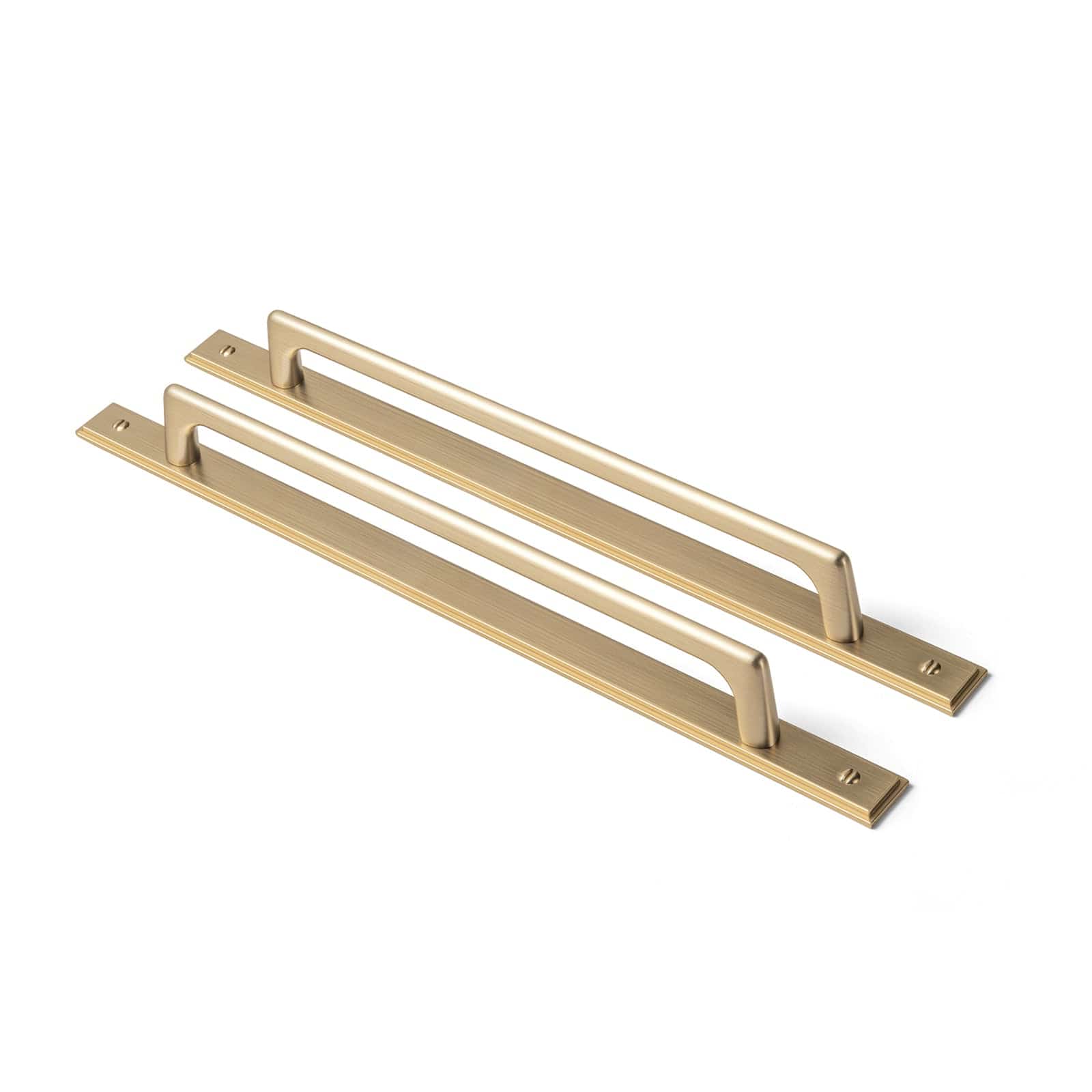 Goo-Ki Champagne Bronze / G026 / 7.6'' Hole Center 2 Pack Classic Cabinet Bar Pulls with Back Plate Zinc Alloy Cabinet Handle with Long Back Plate