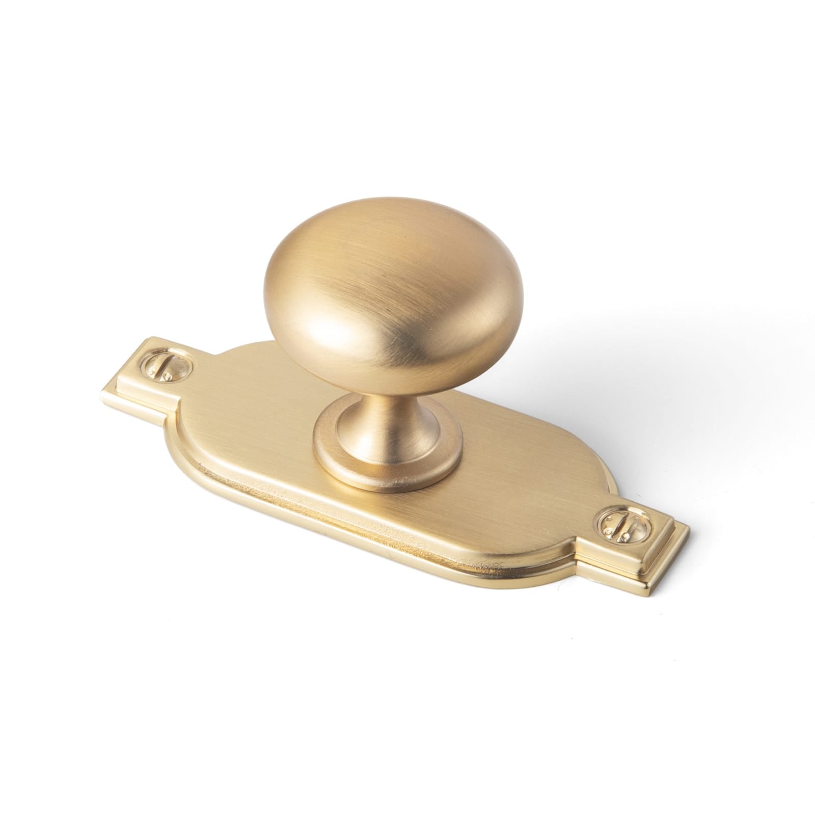 Goo-Ki Champagne Bronze / G029 / Standard 6 Pack Antique Brass Zinc Alloy Cabinet Knob with Back Plate Single Hole Center Cabinet Hardware for Bedroom Kitchen